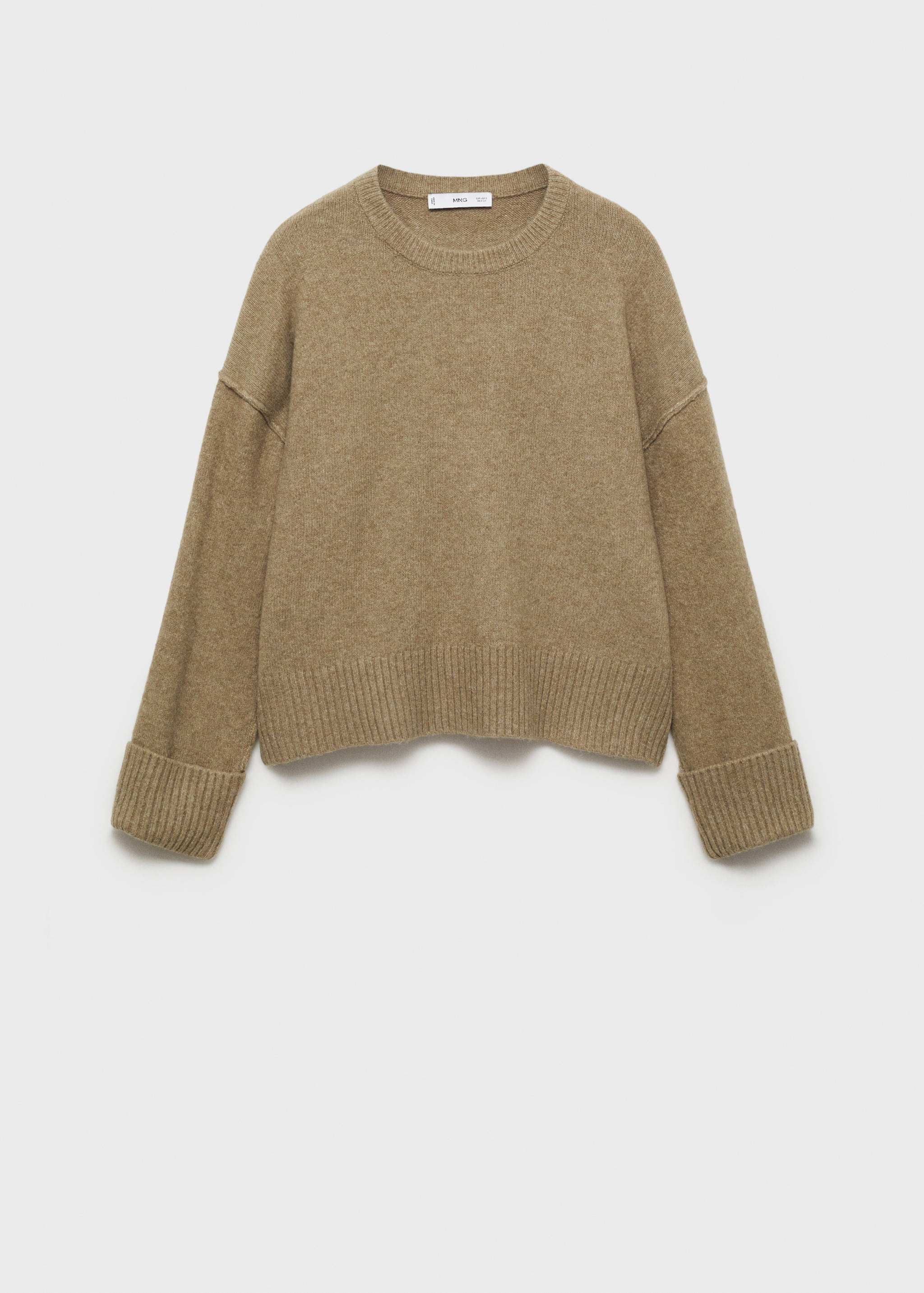 Sweter z wywiniętymi rękawami - Artykuł bez modela/modelki