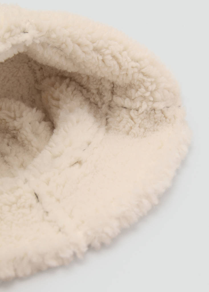 Shearling bucket hat — Chocolate