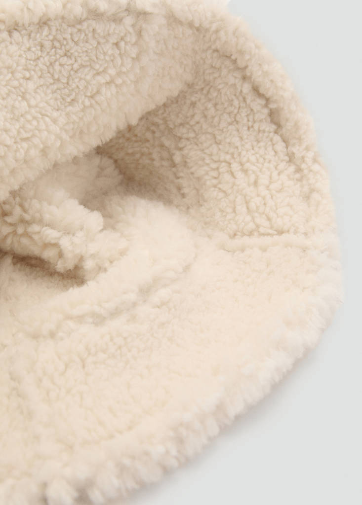 Shearling bucket hat — Grey