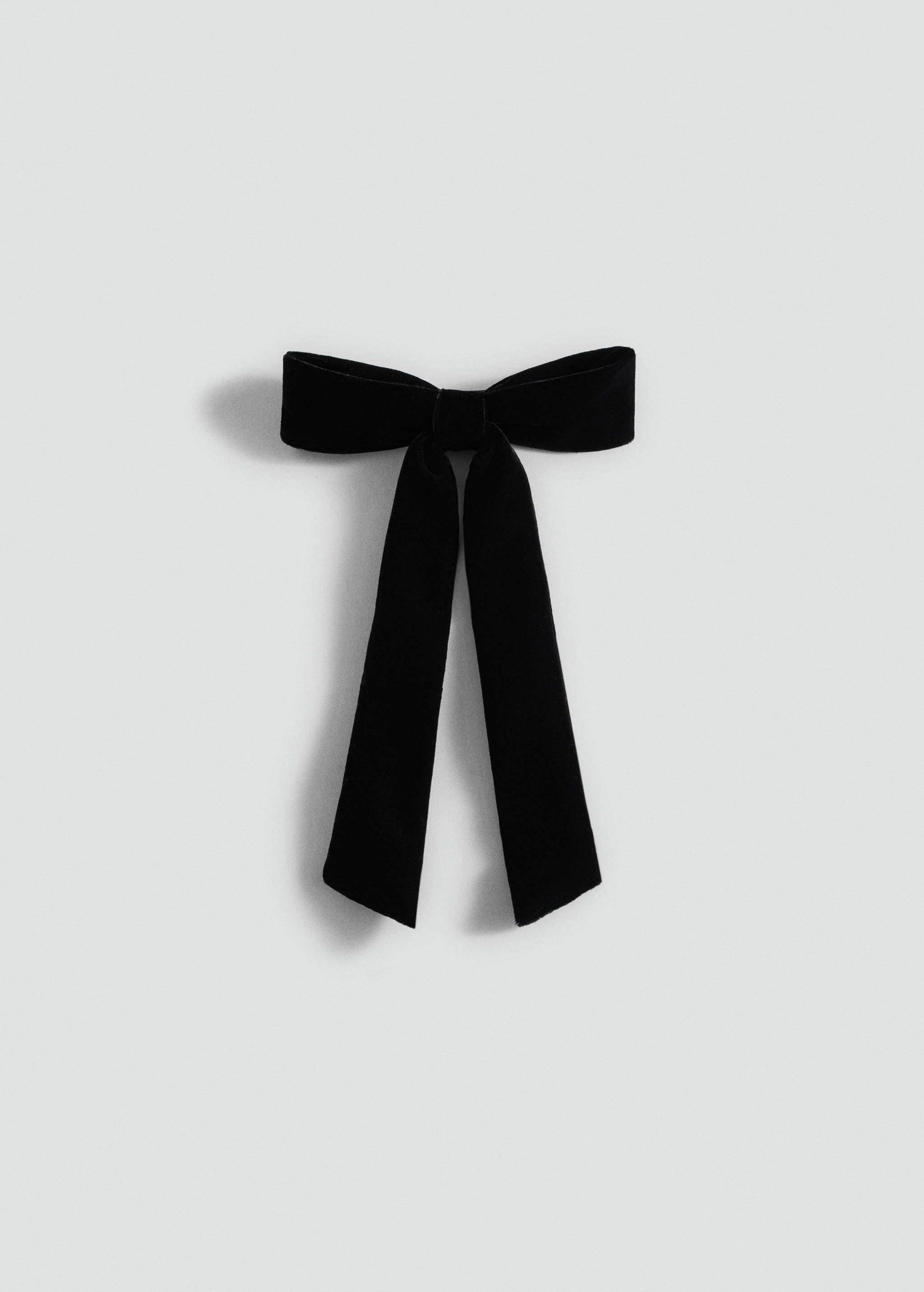 Velvet bow hairclip - Article without model