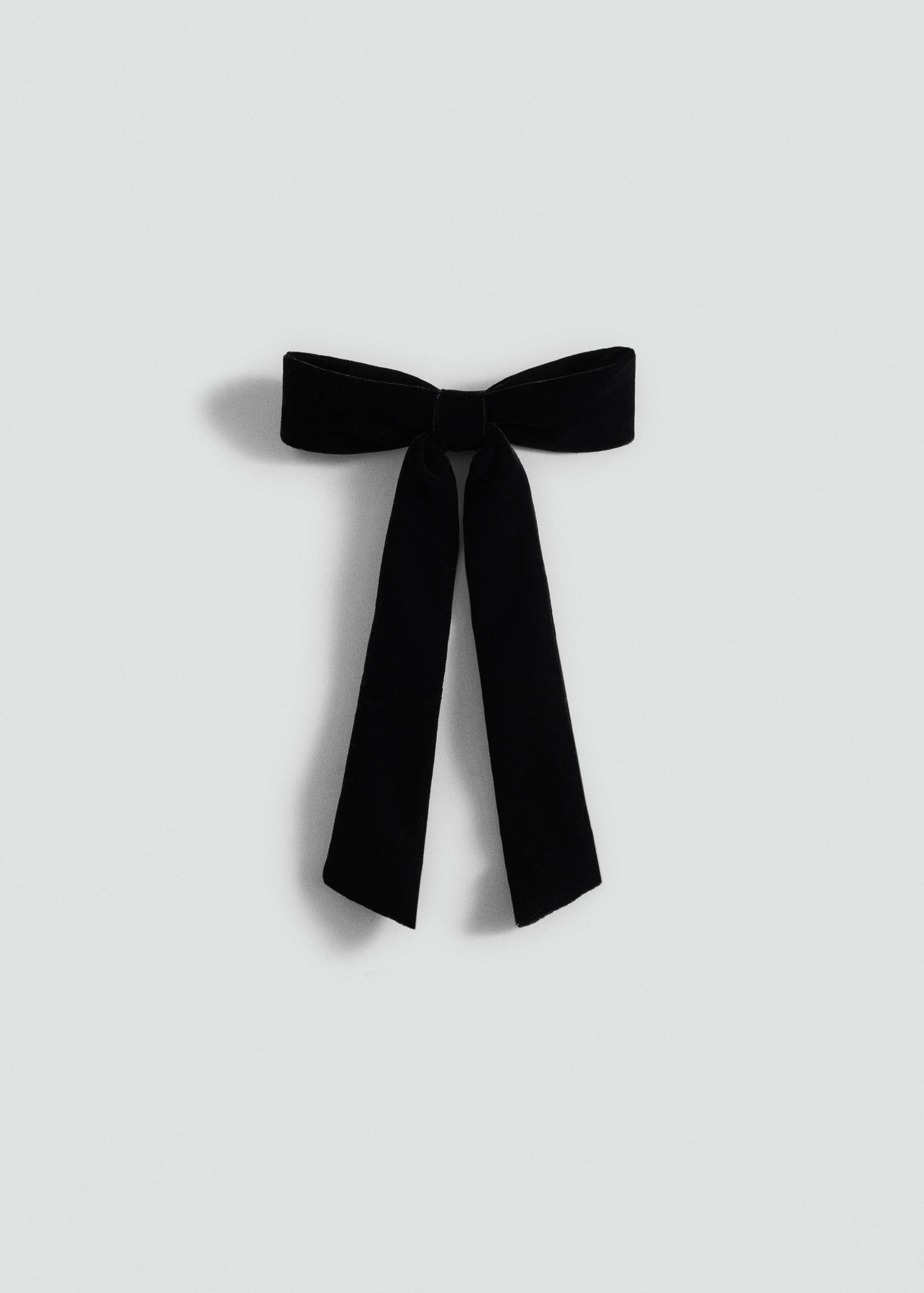 Velvet bow hairclip - Article without model