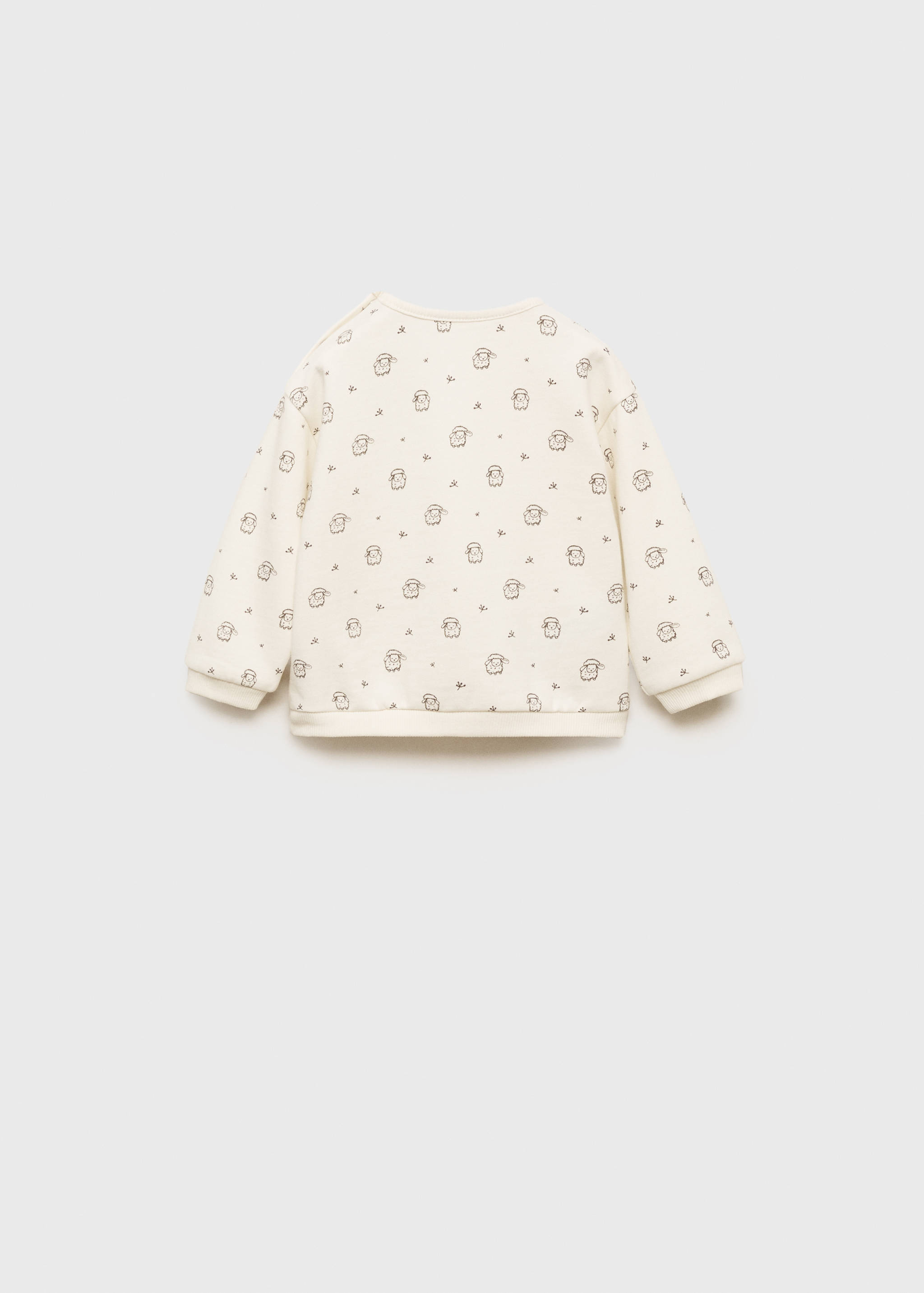 Printed cotton sweatshirt - Reverse of the article