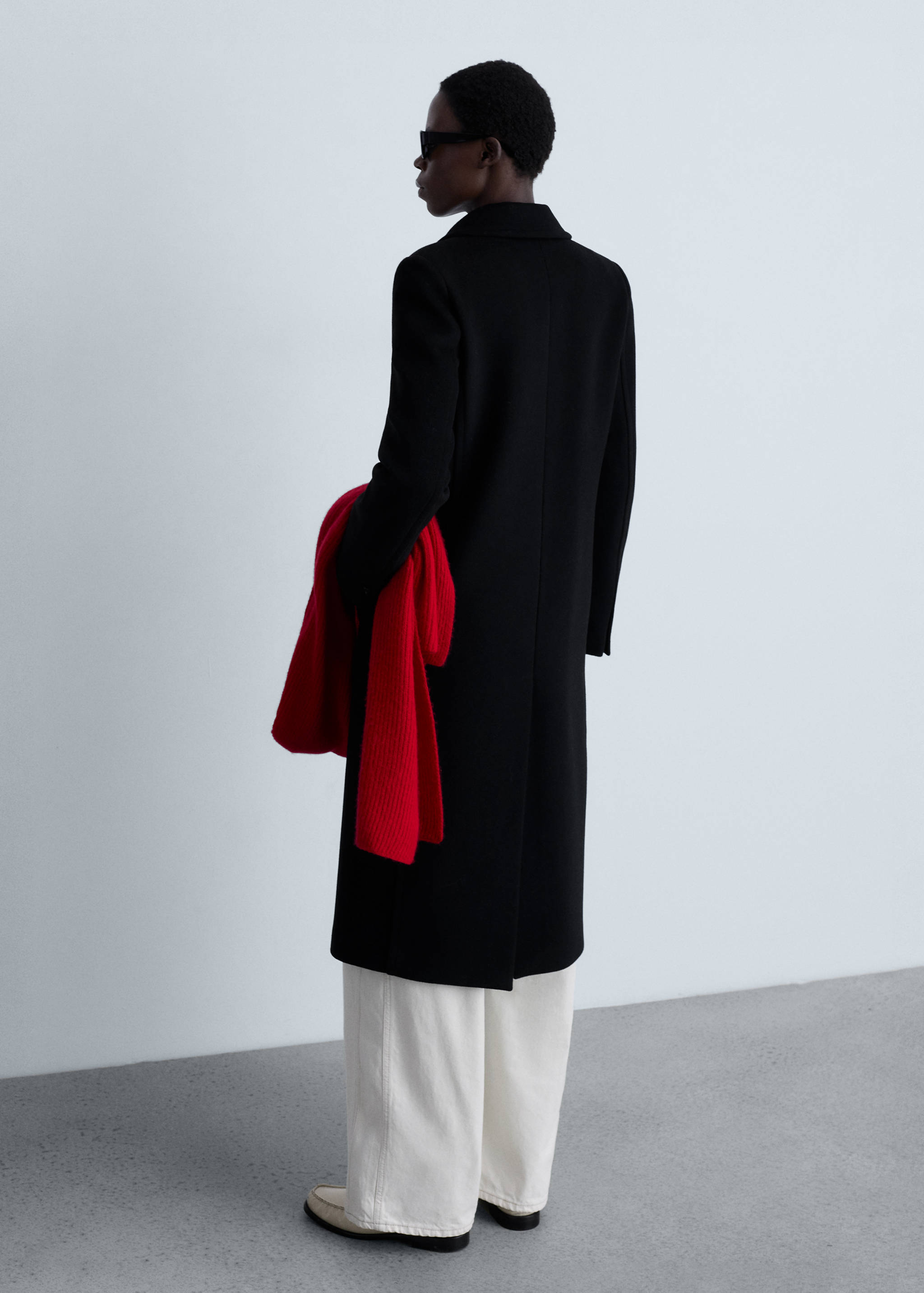 Manteau en laine à revers - Verso de l’article