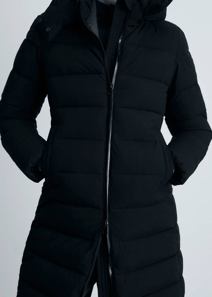 Waterproof padded midi anorak