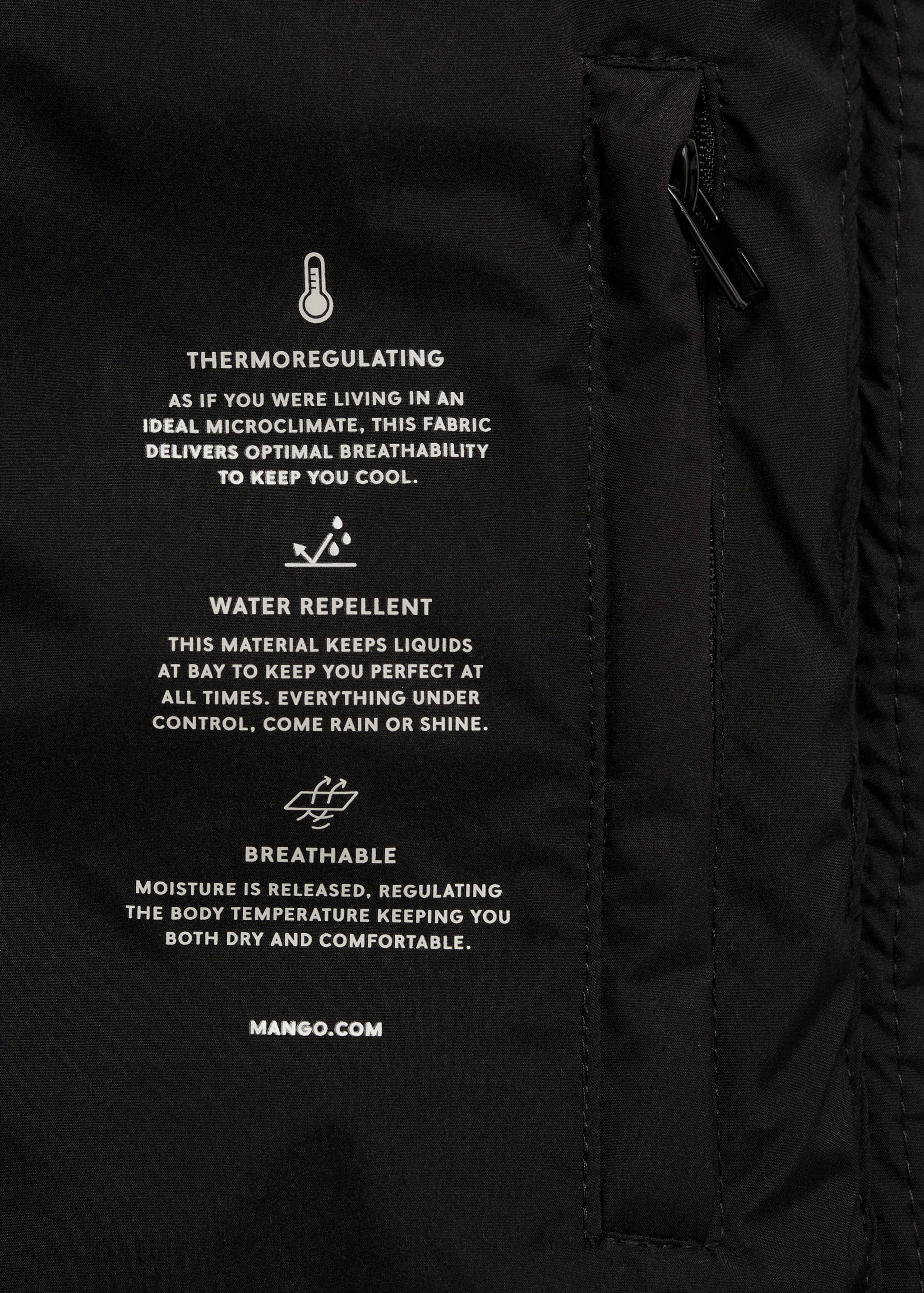 Waterproof padded midi anorak - Details of the article 0