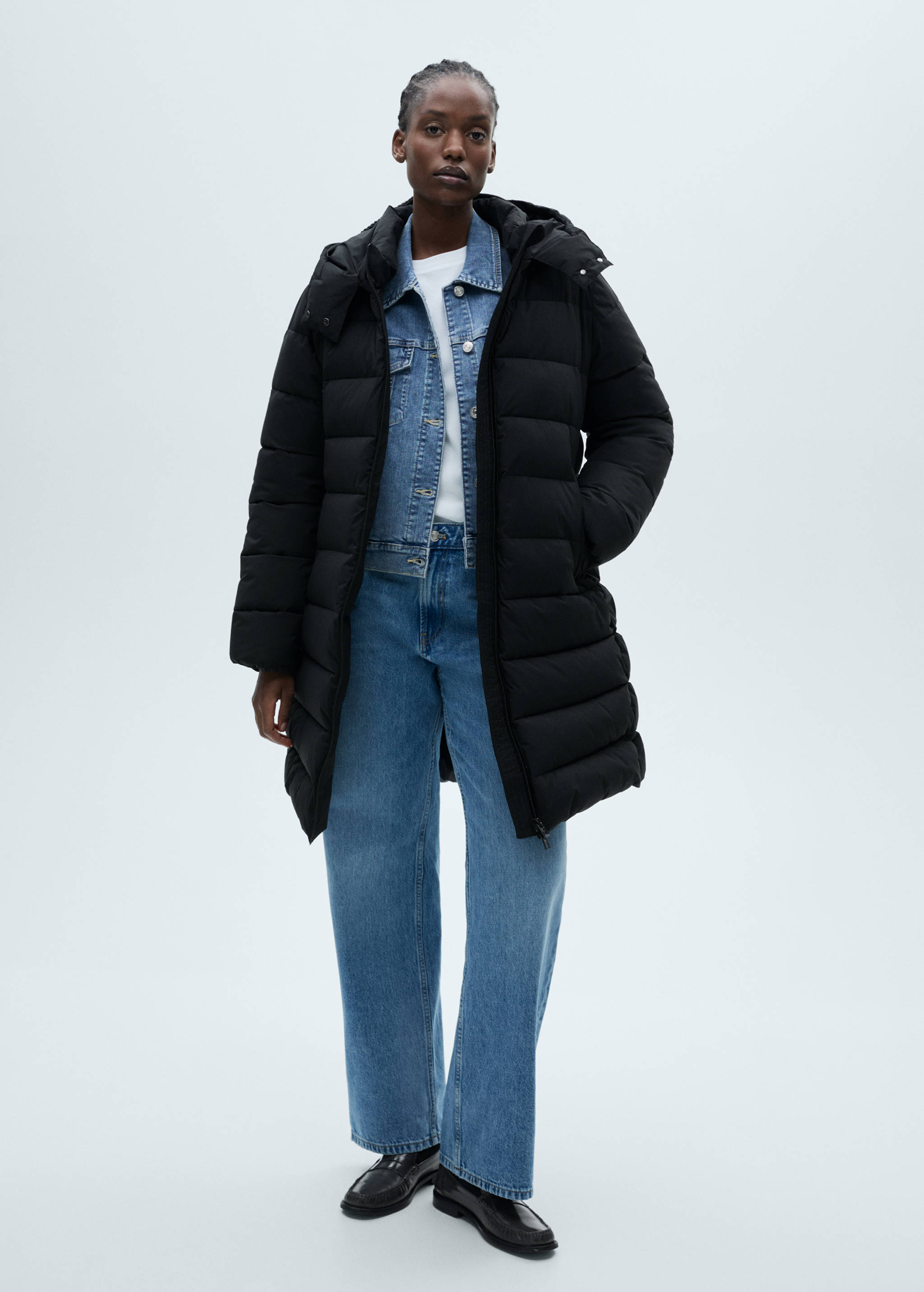 Waterproof padded midi anorak - Details of the article 3