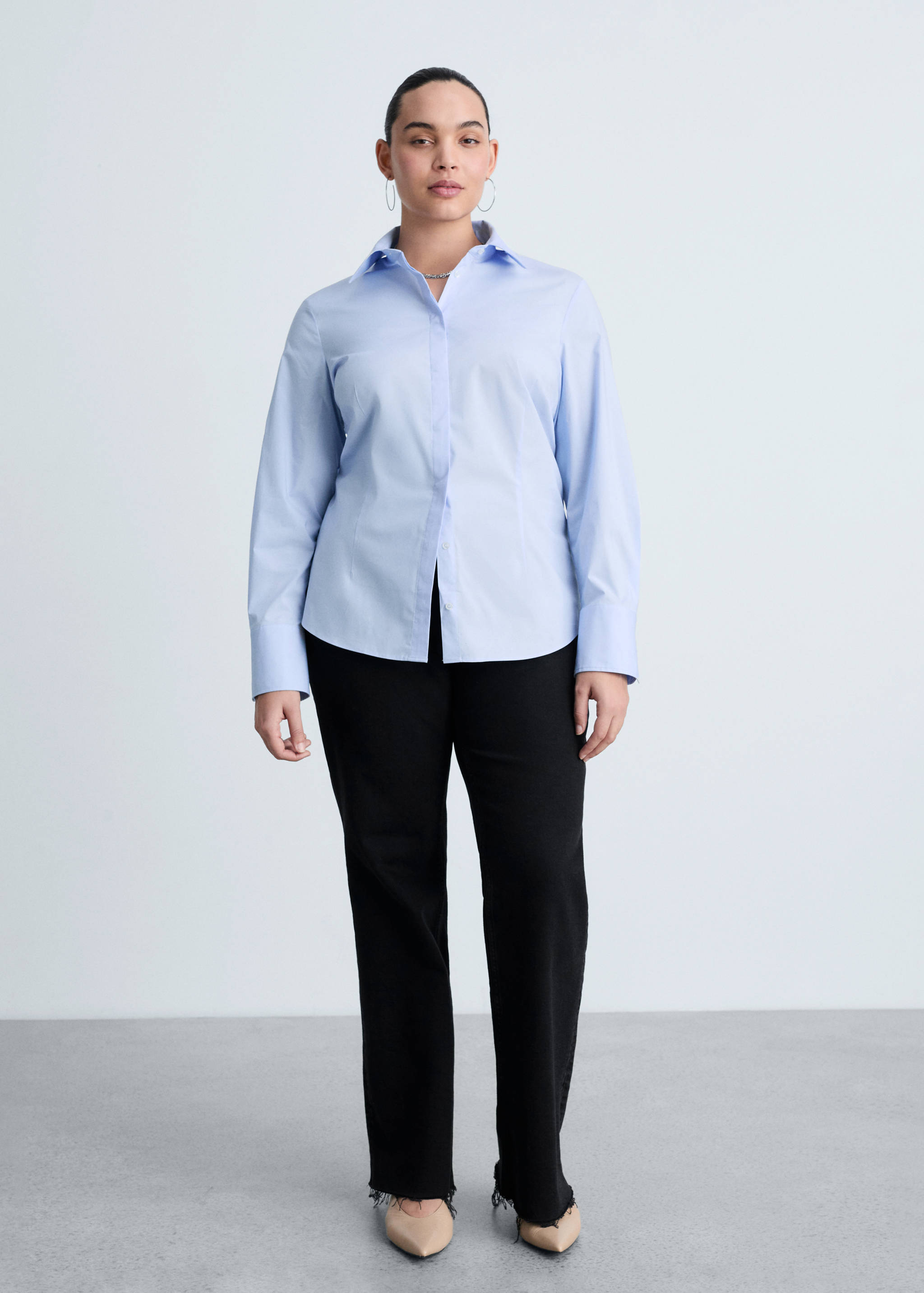 Fitted cotton shirt - Details of the article 3