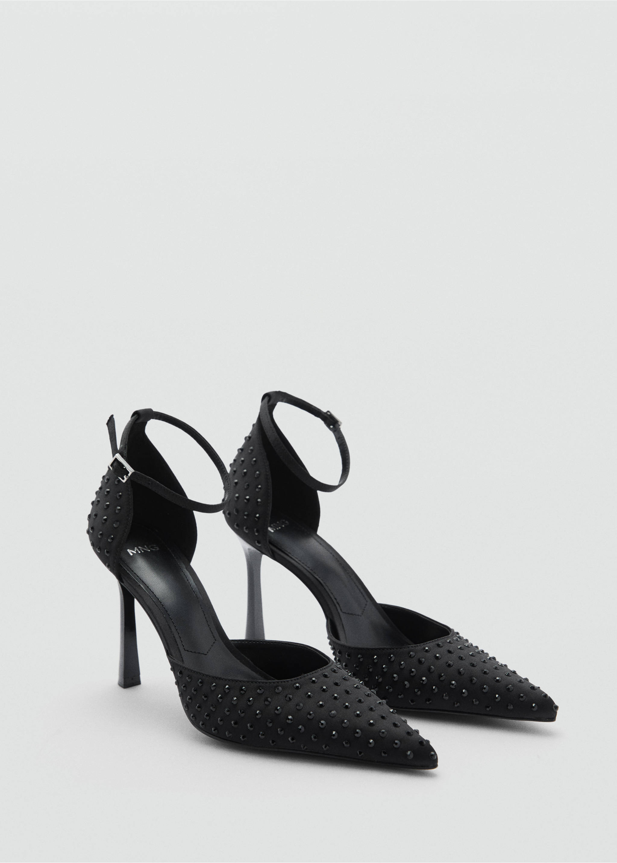 Crystal heel shoe - Medium plane, Black. Ref: 87010362-00.