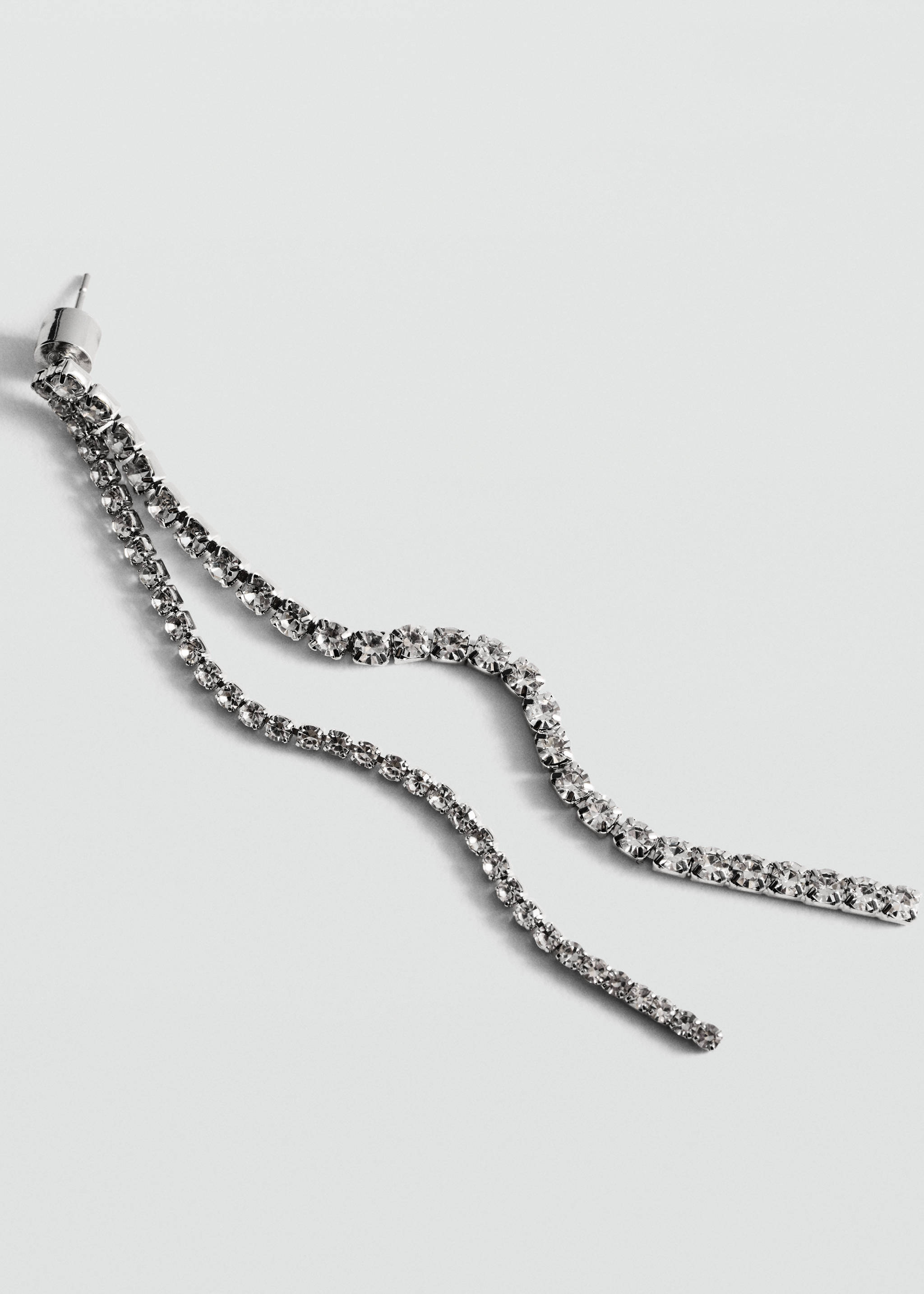 水晶流苏耳线 - null