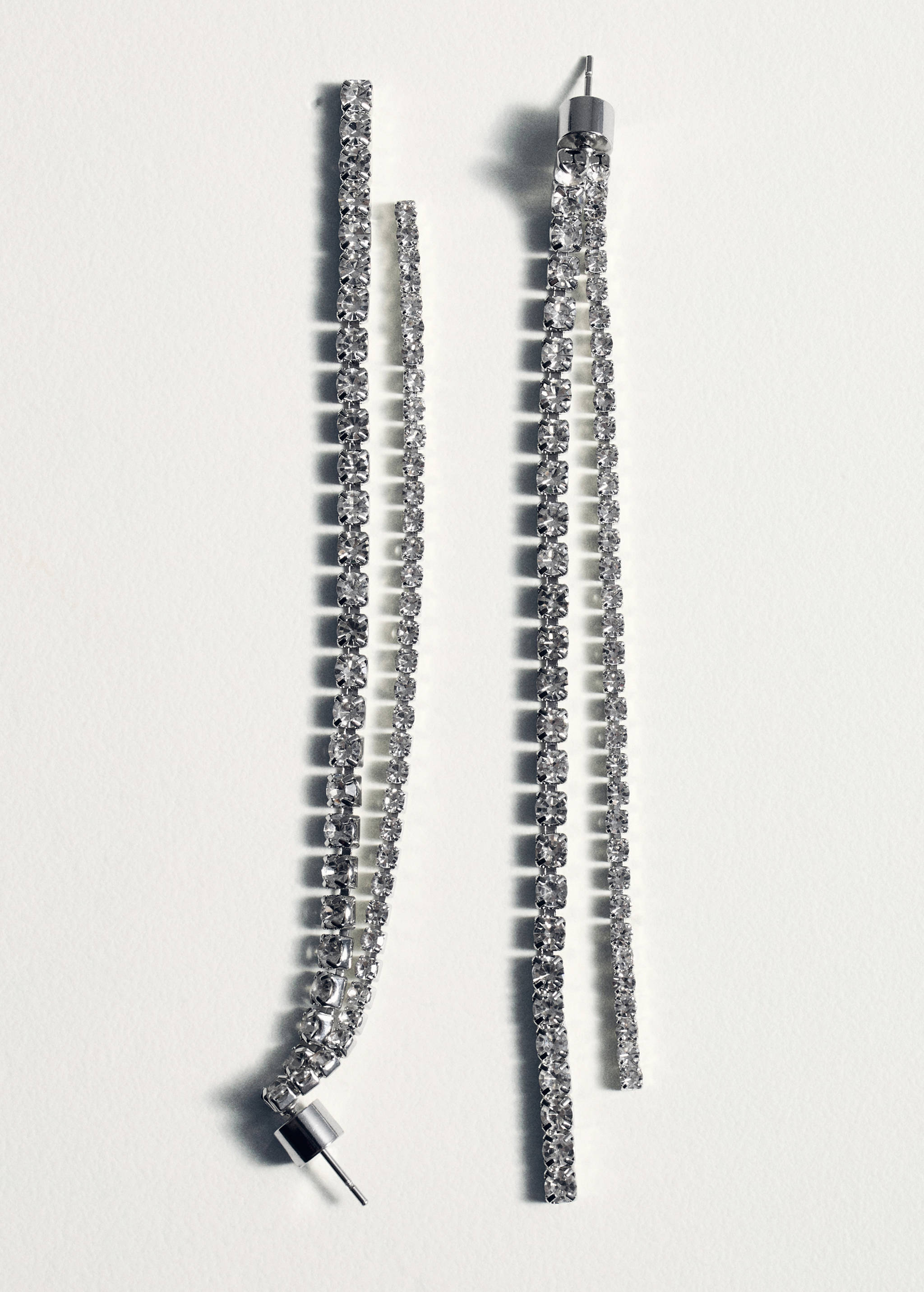 水晶流苏耳线 - null