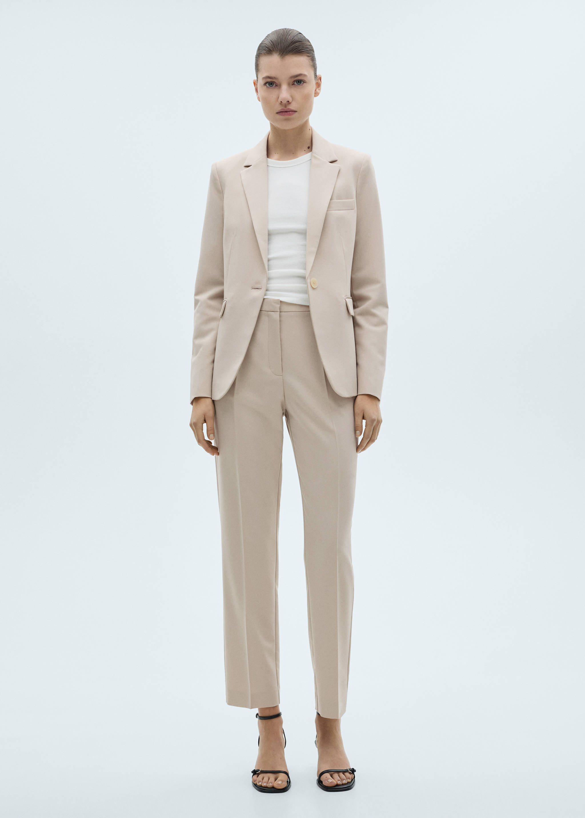 Fitted suit blazer - General plane