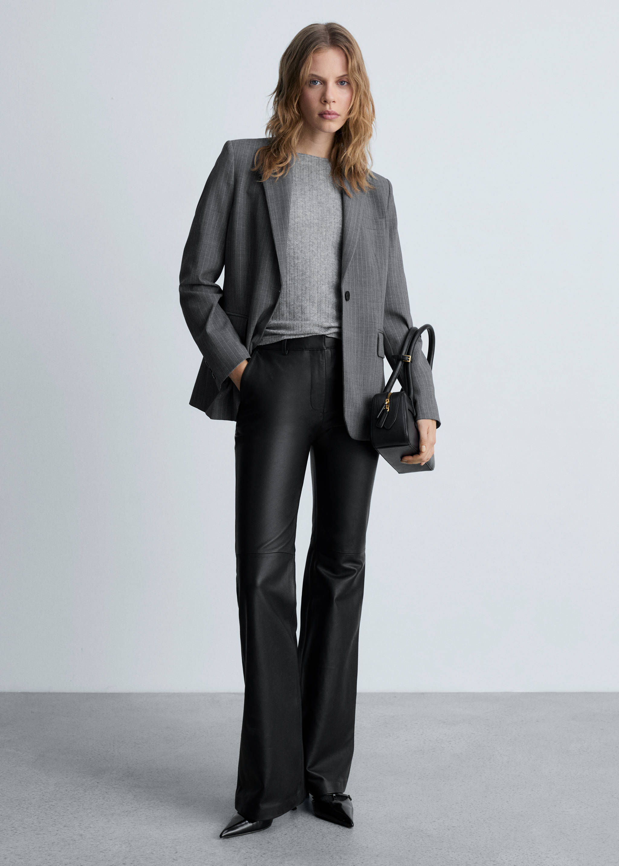 Long-sleeved pointelle t-shirt - General plane