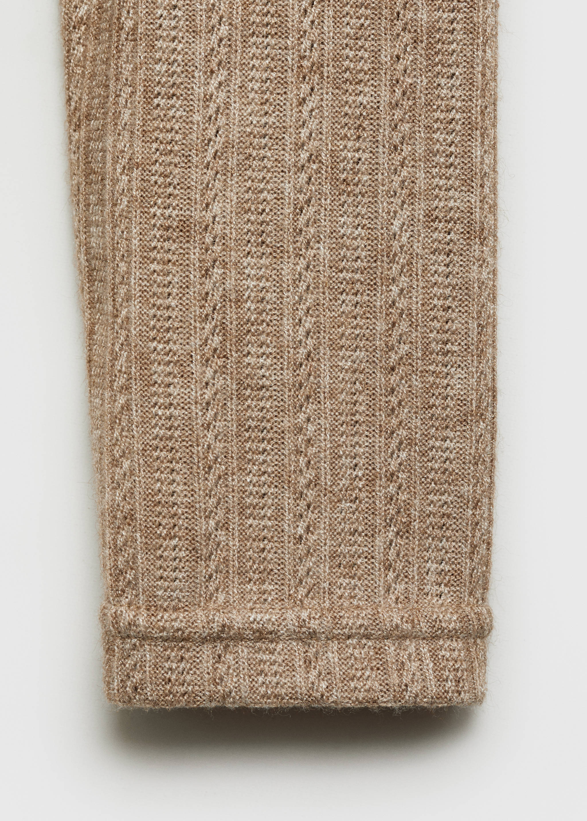 Long-sleeved pointelle t-shirt - Details of the article 0