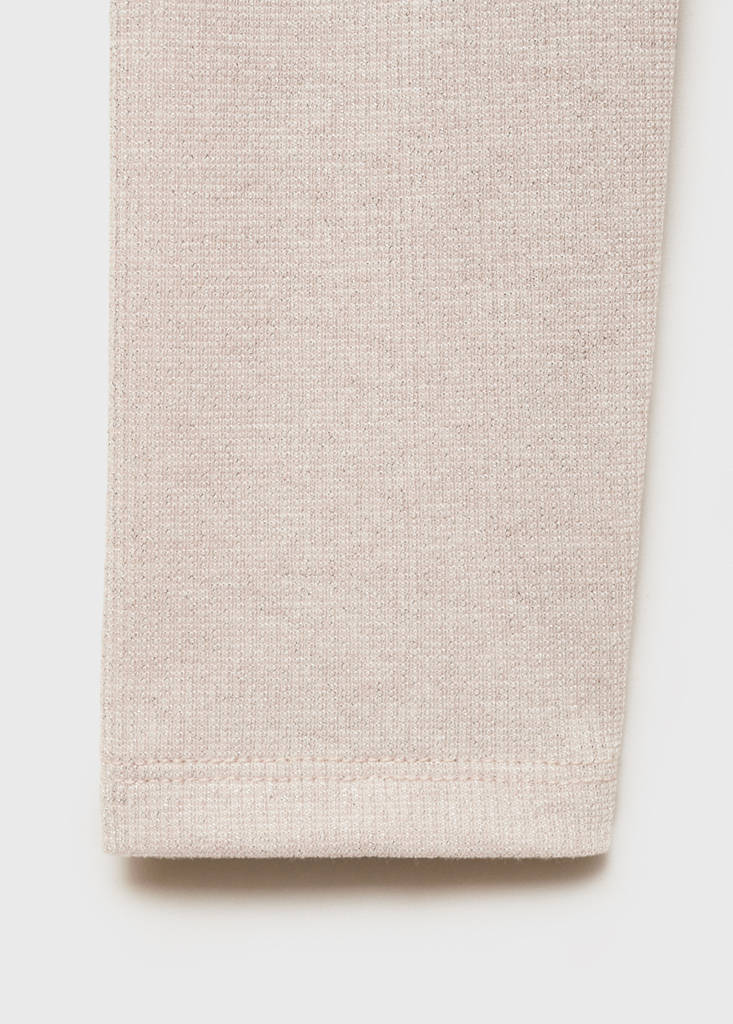 Lurex knitted t-shirt — Beige