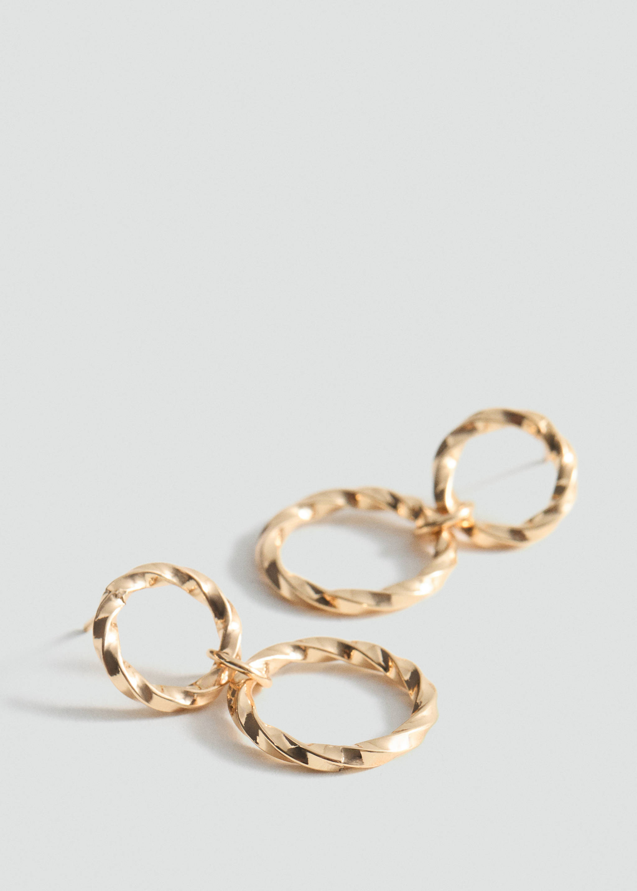 Intertwined hoop earrings - Medium plane