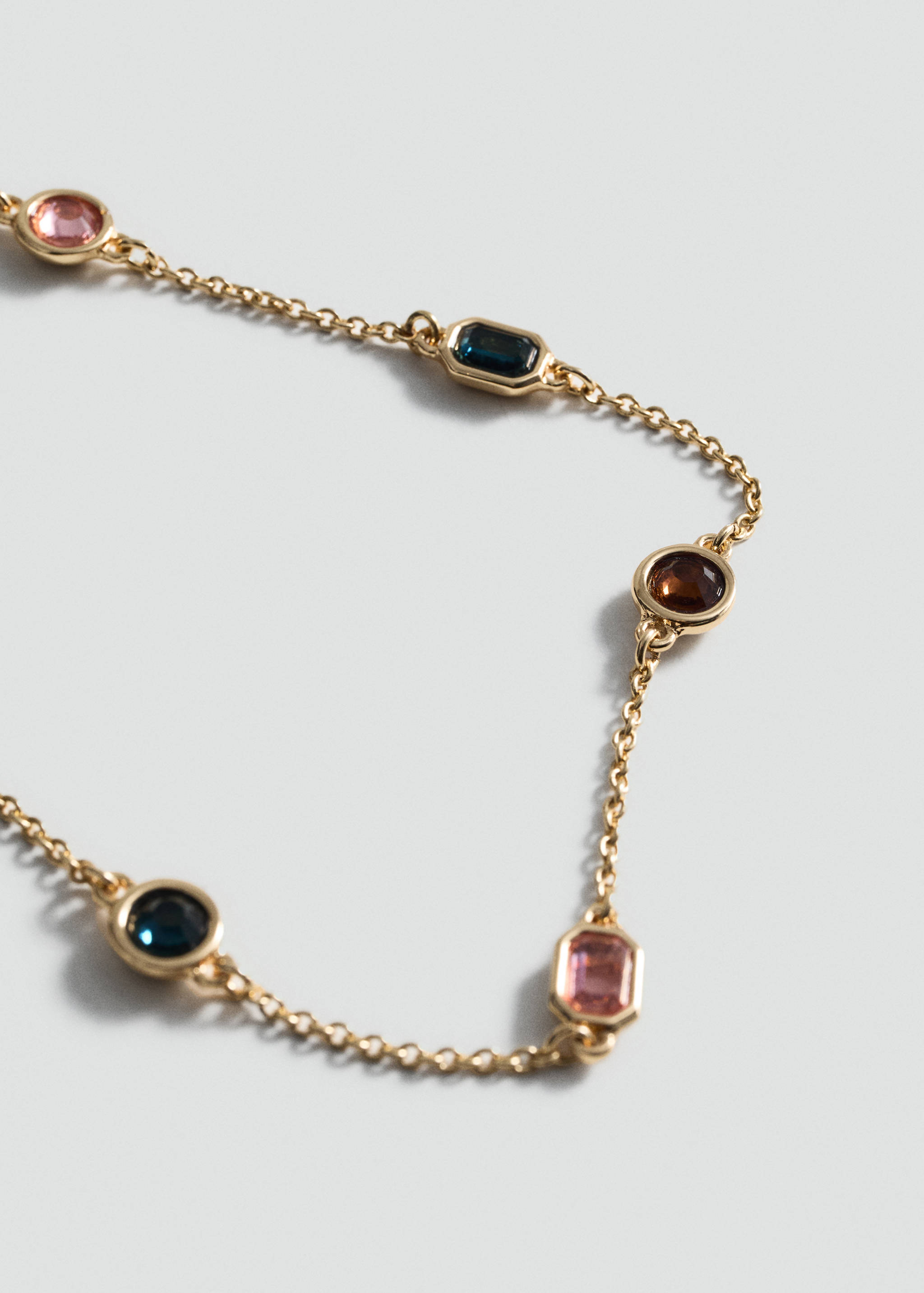 Combined bead chain necklace - Medium plane