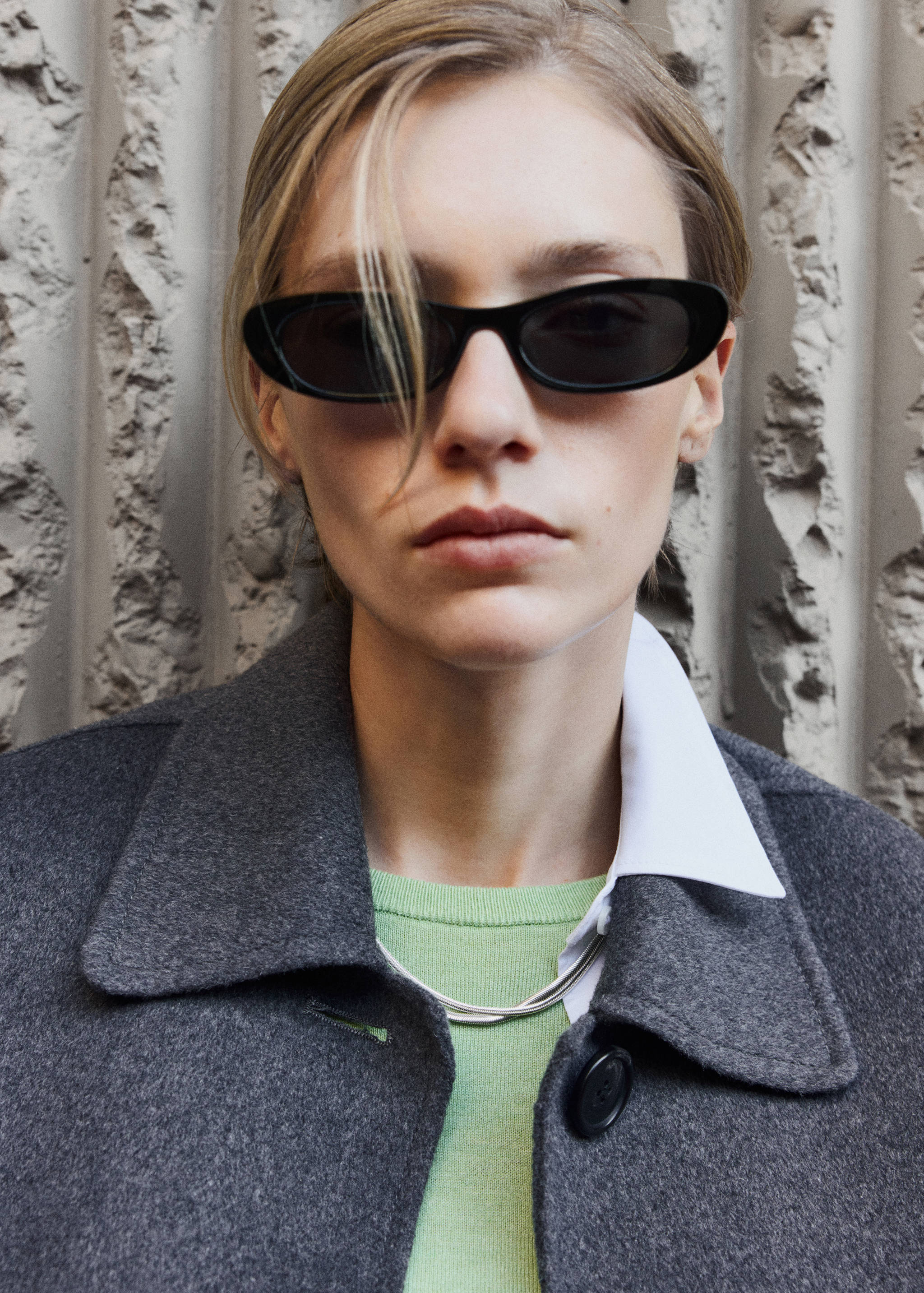 Textured double necklace - General plane