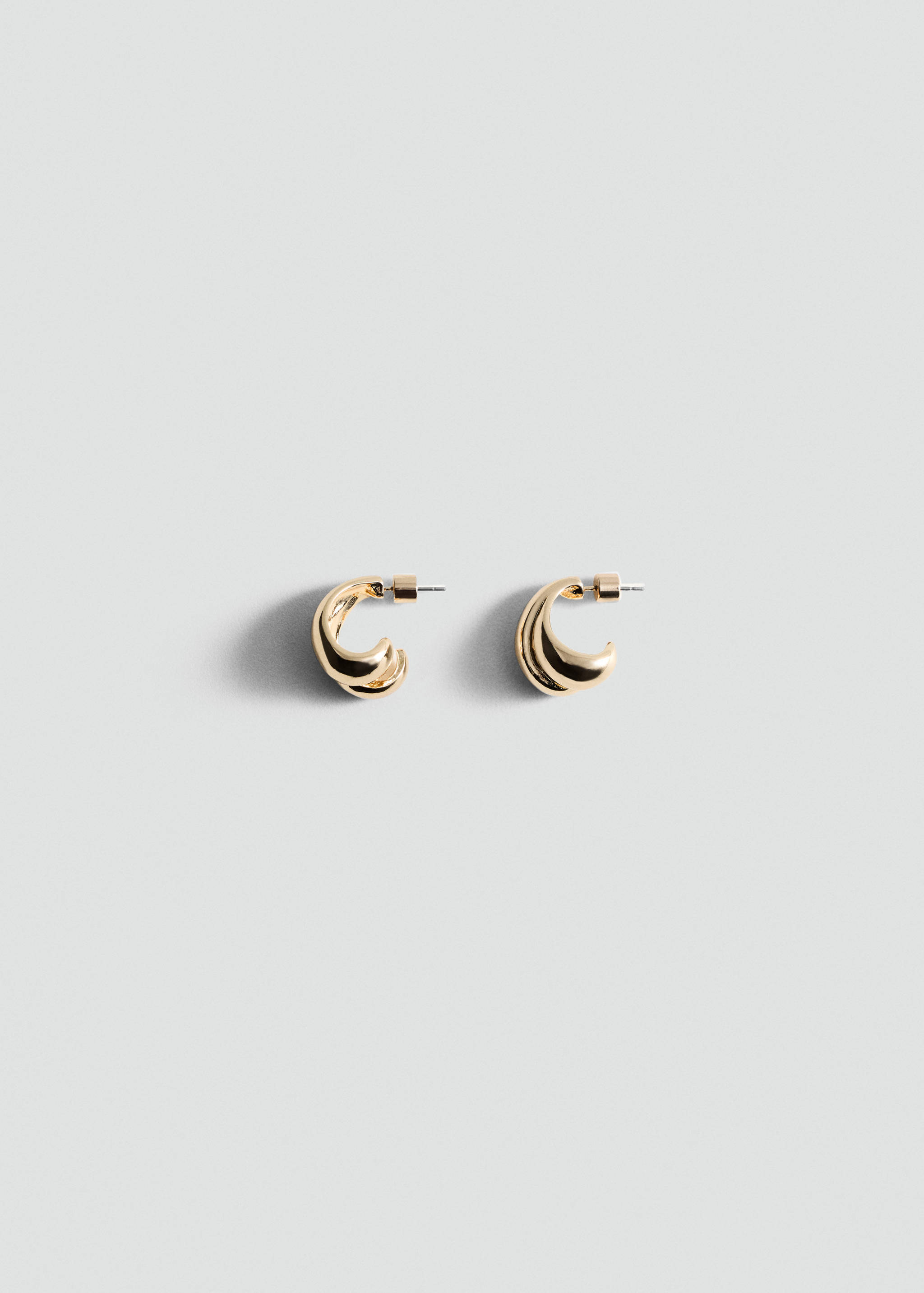 Intertwined double hoop earrings - Article without model