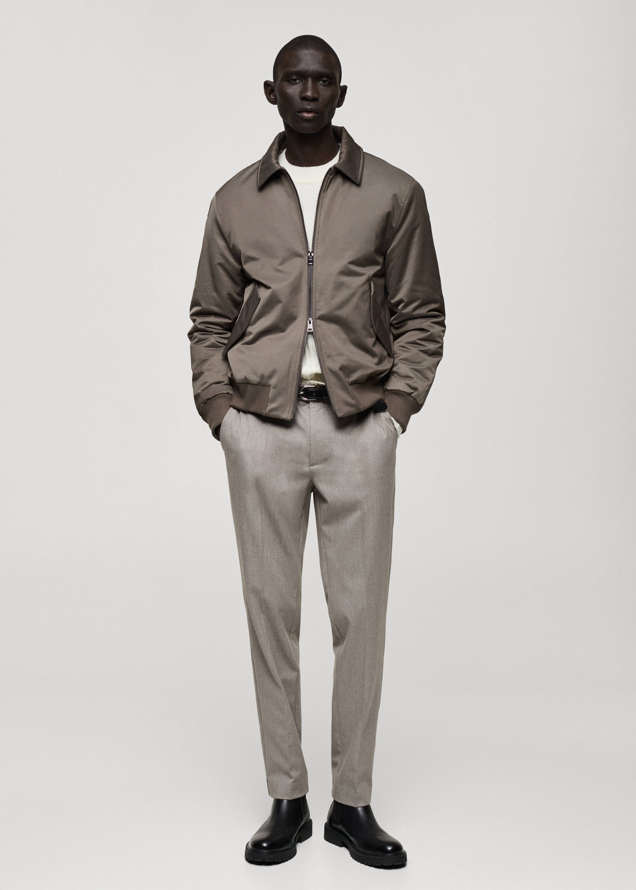 Quilted water repellent jacket - General plane