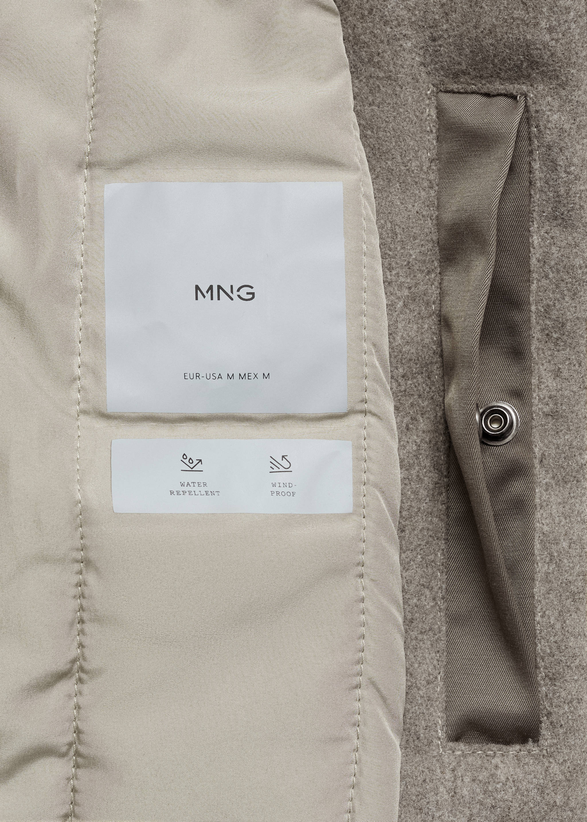 Quilted water repellent jacket - Details of the article 0