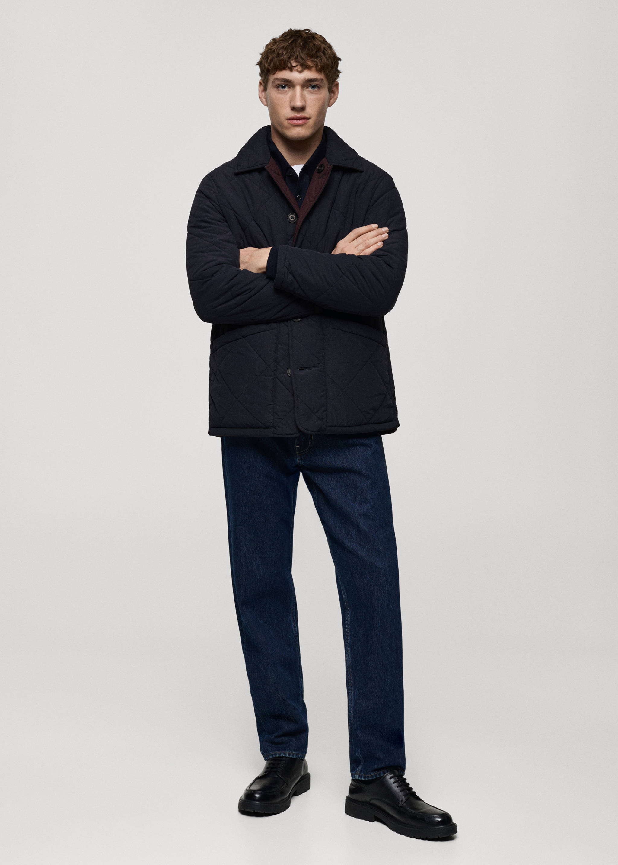 Two-tone reversible quilted jacket - General plane