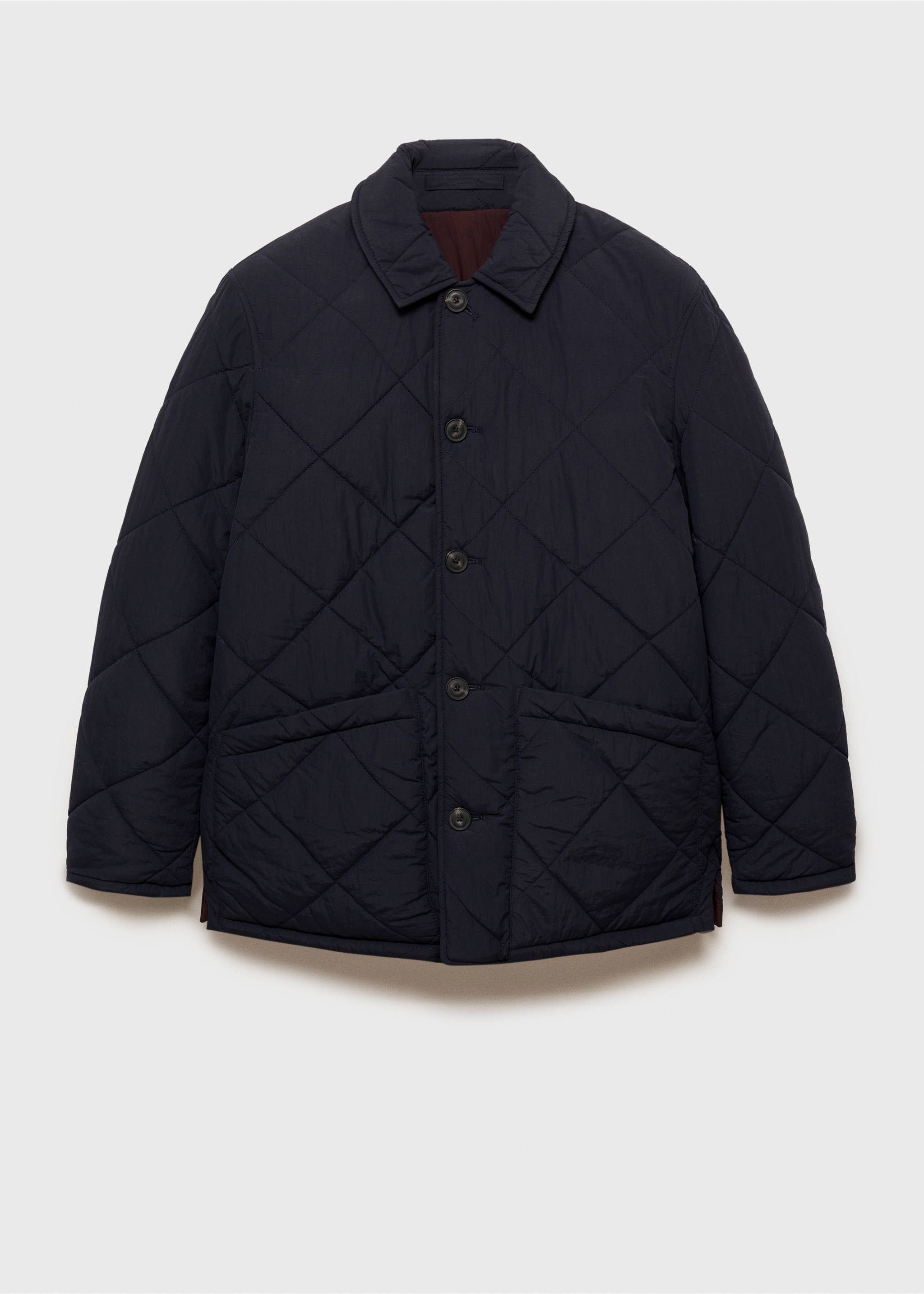 Two-tone reversible quilted jacket - Article without model, Dark Navy. Ref: 87010577-00.