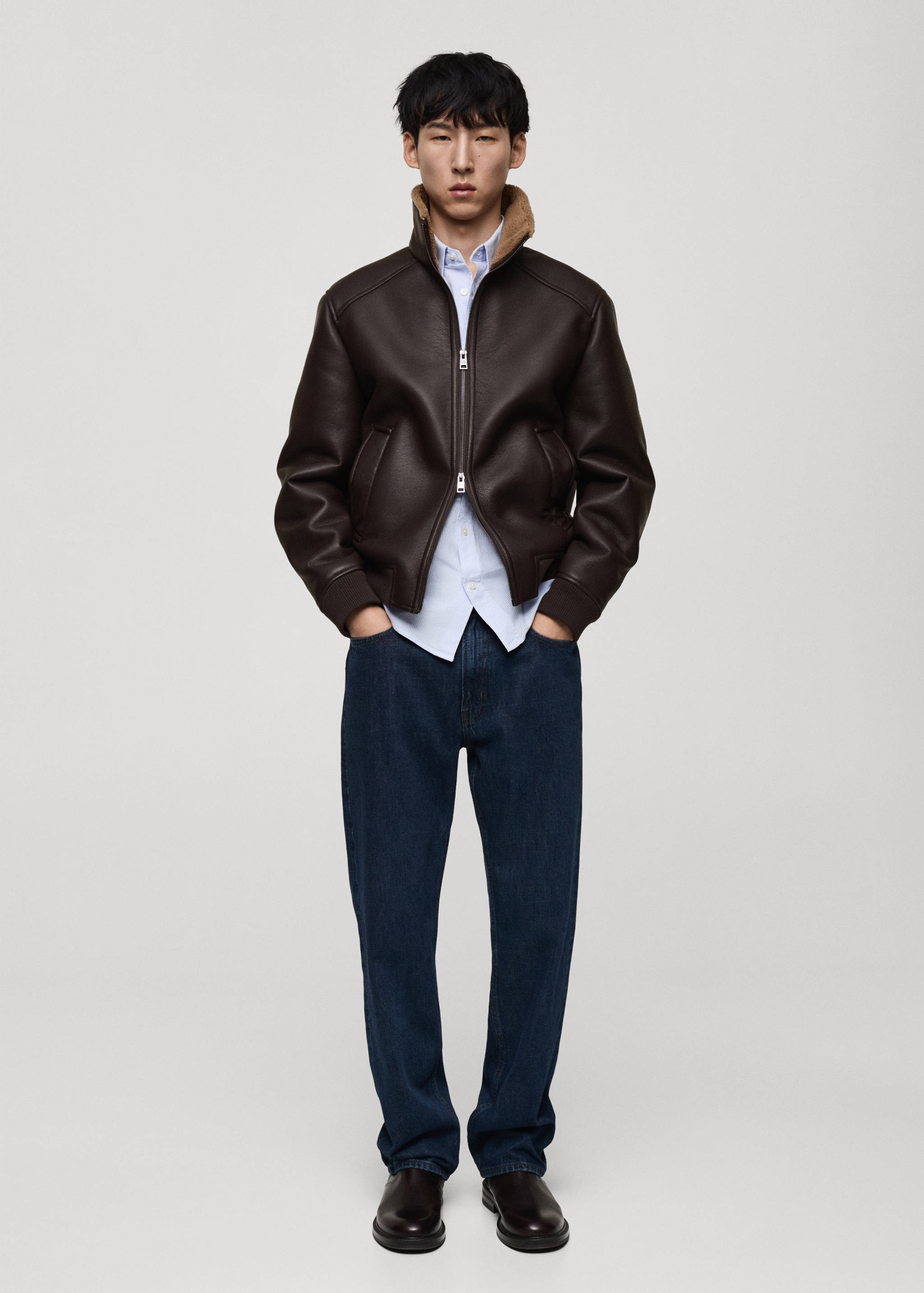 Faux-fur jacket with fleece lining - General plane