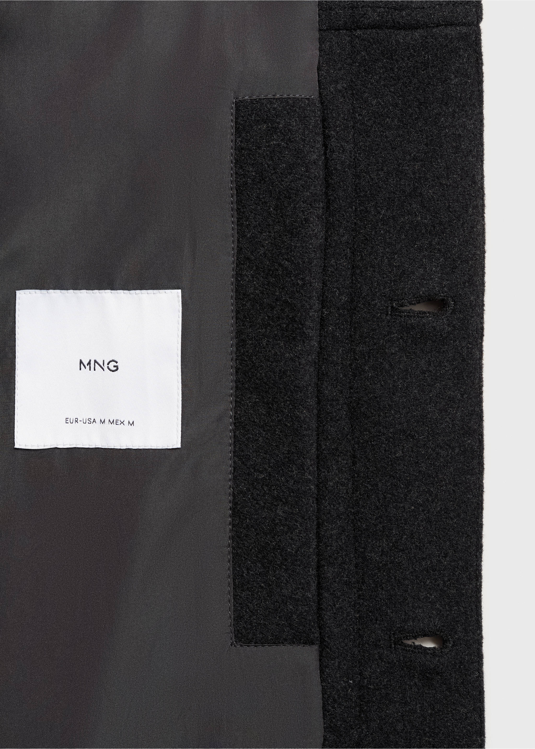 Regular-fit wool jacket - Details of the article 0, Charcoal. Ref: 87010582-00.