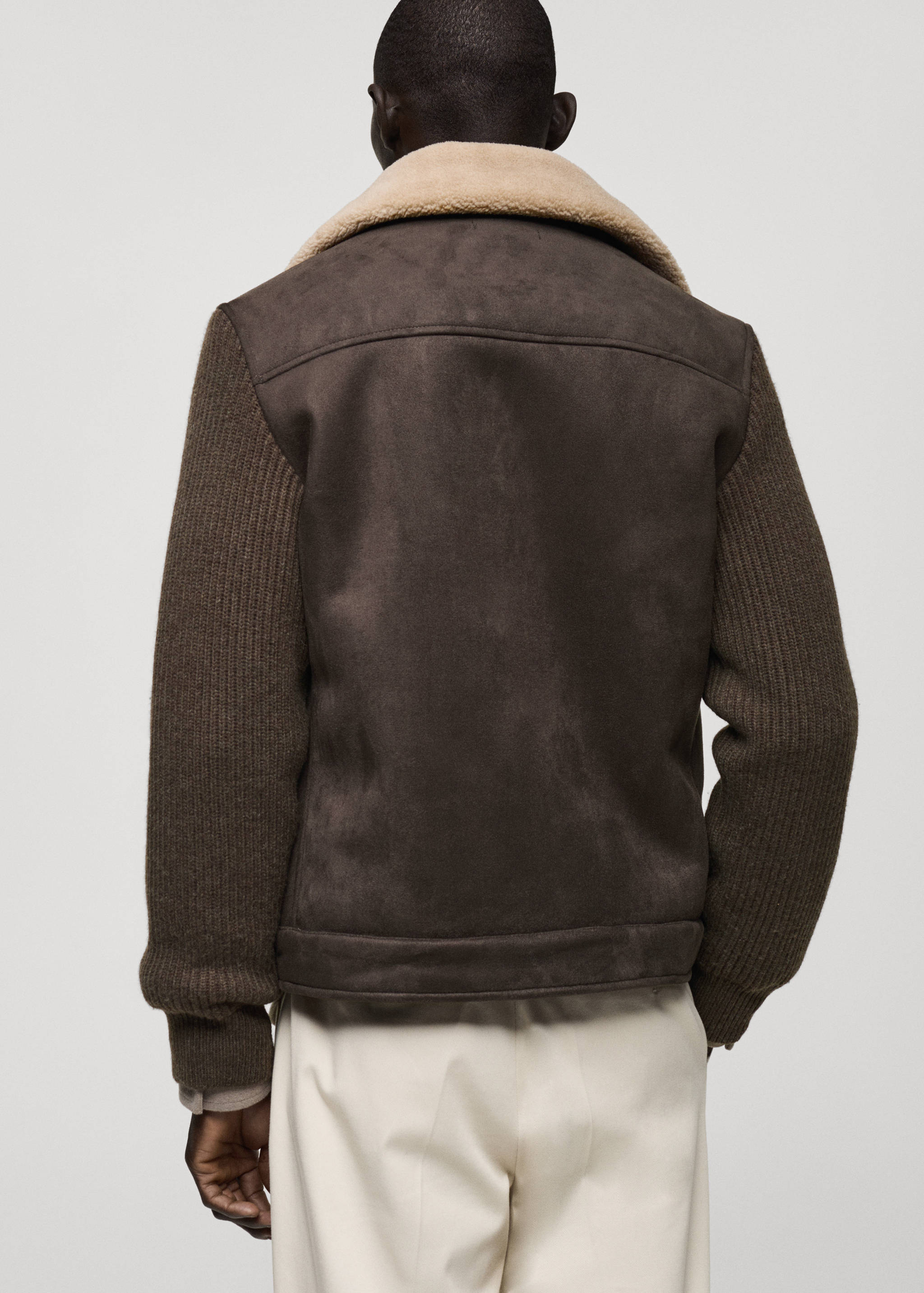 Faux-shearling suede jacket - Reverse of the article