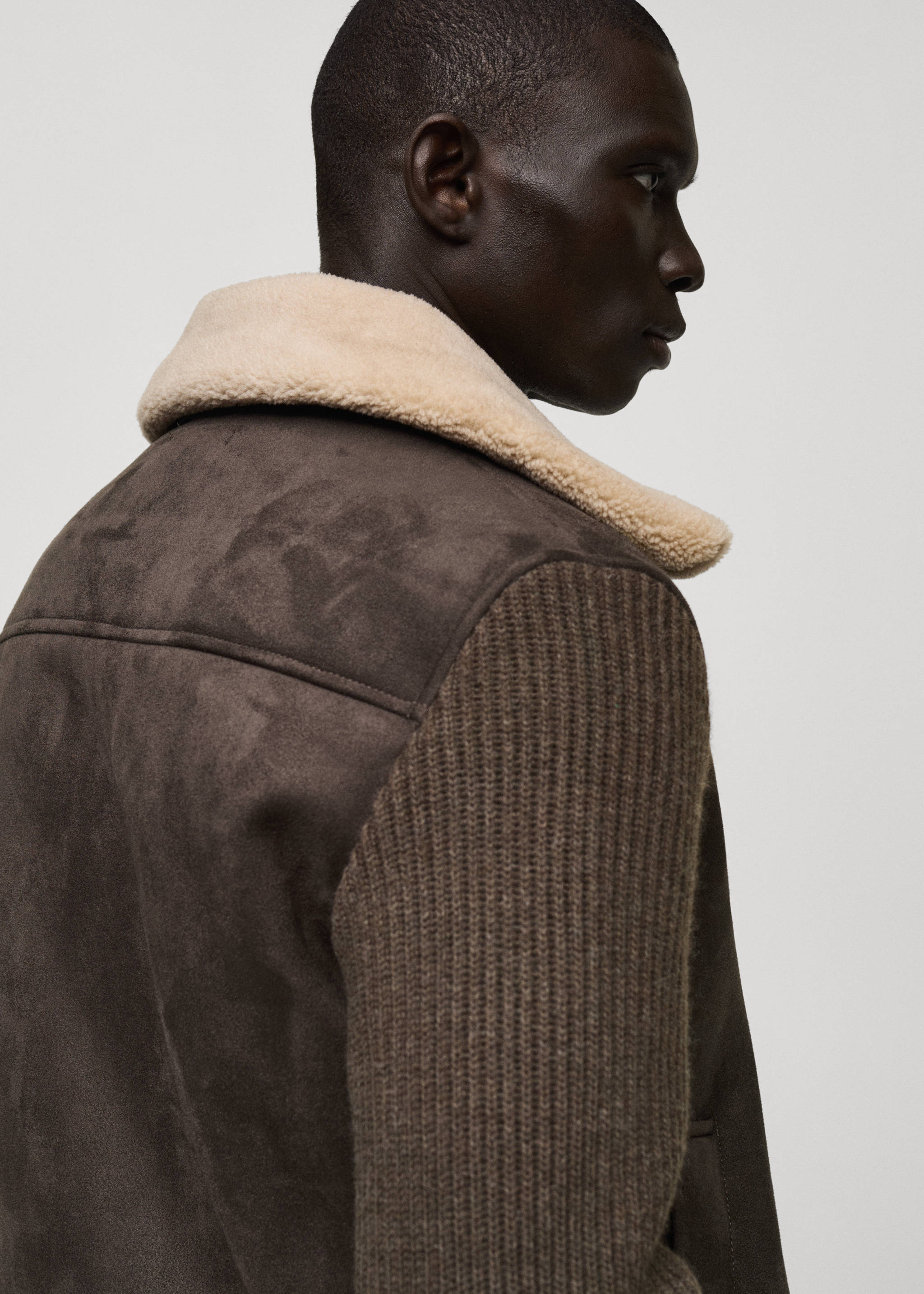 Faux-shearling suede jacket - Details of the article 6