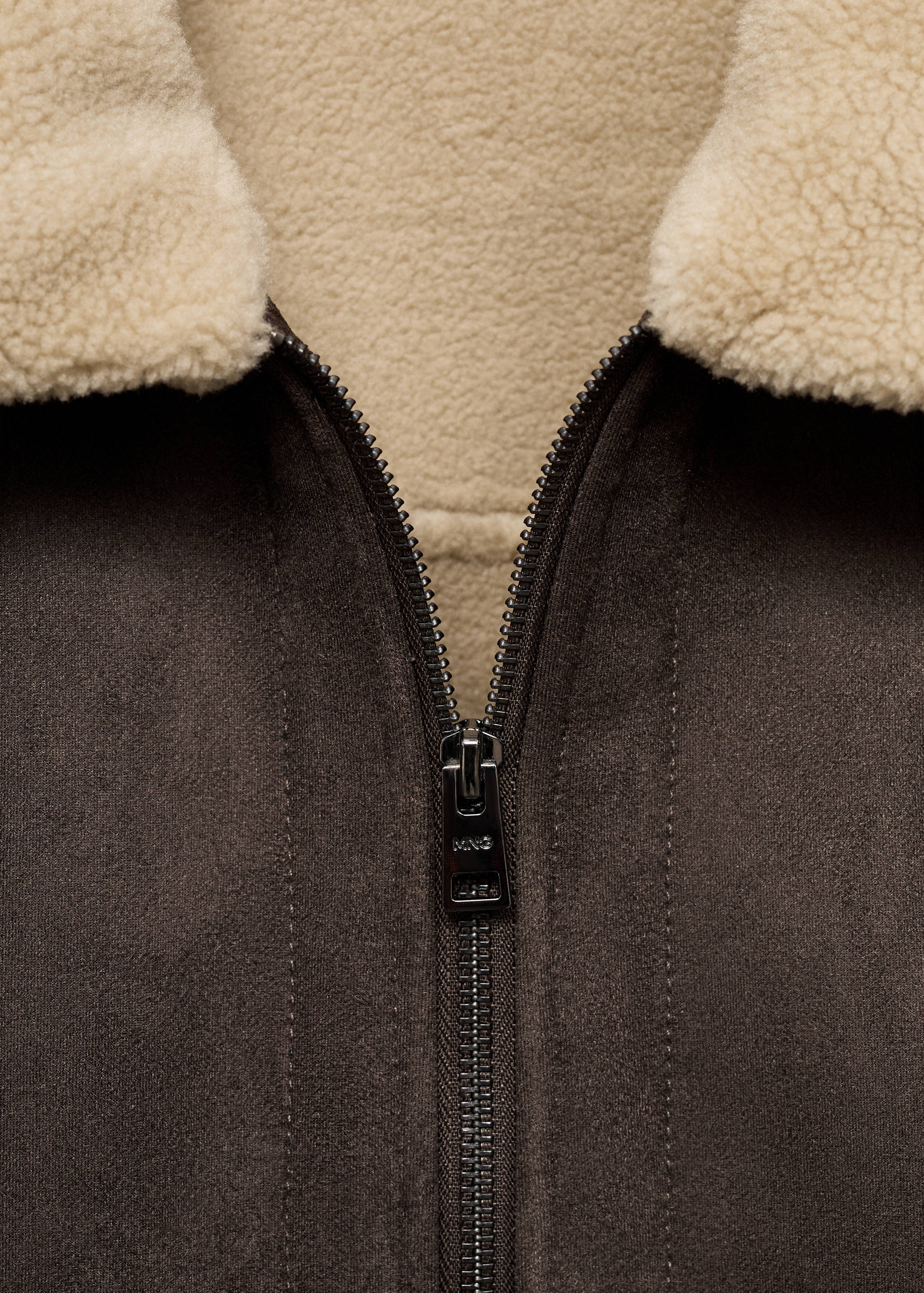 Faux-shearling suede jacket - Details of the article 8