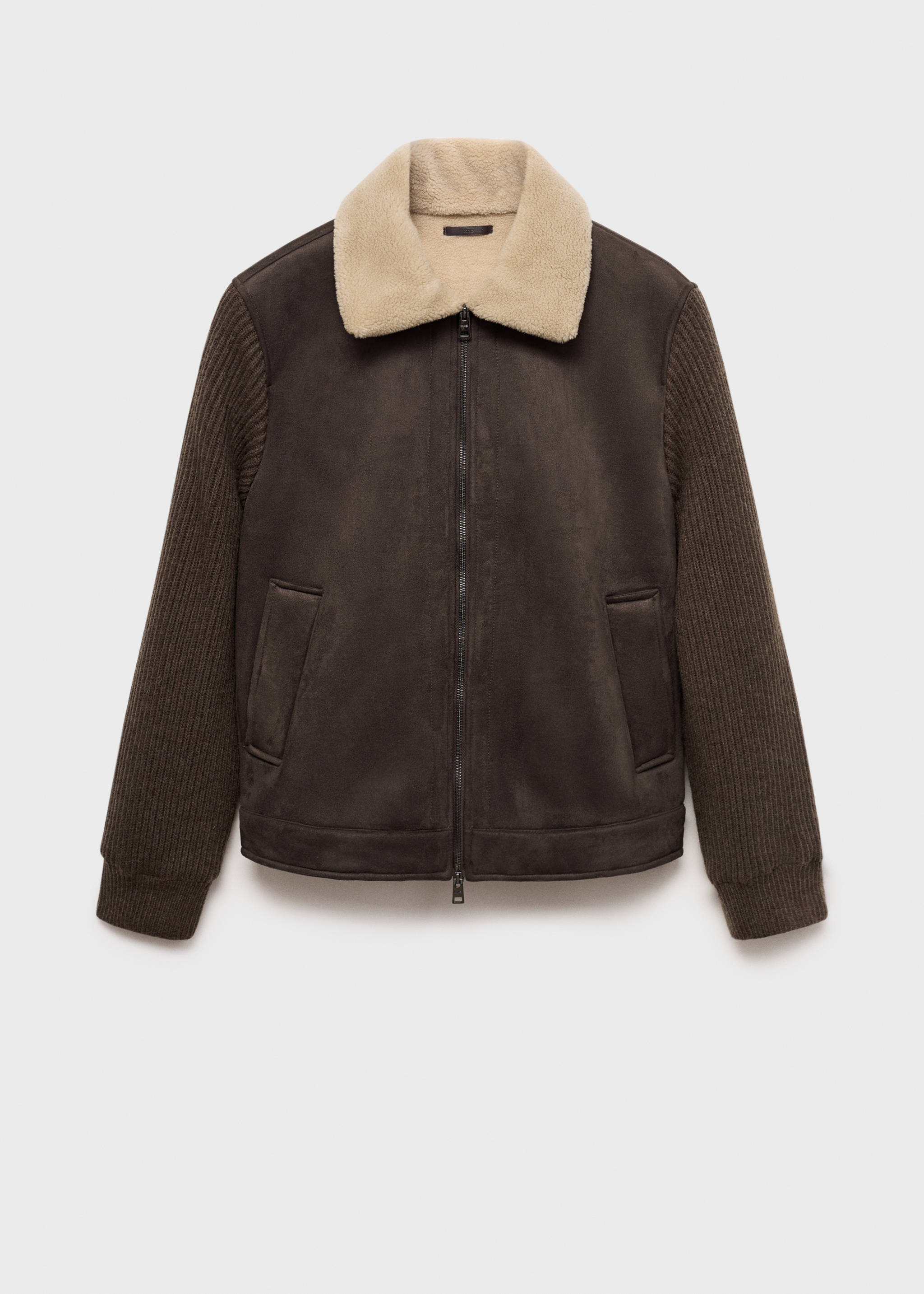 Faux-shearling suede jacket - Article without model