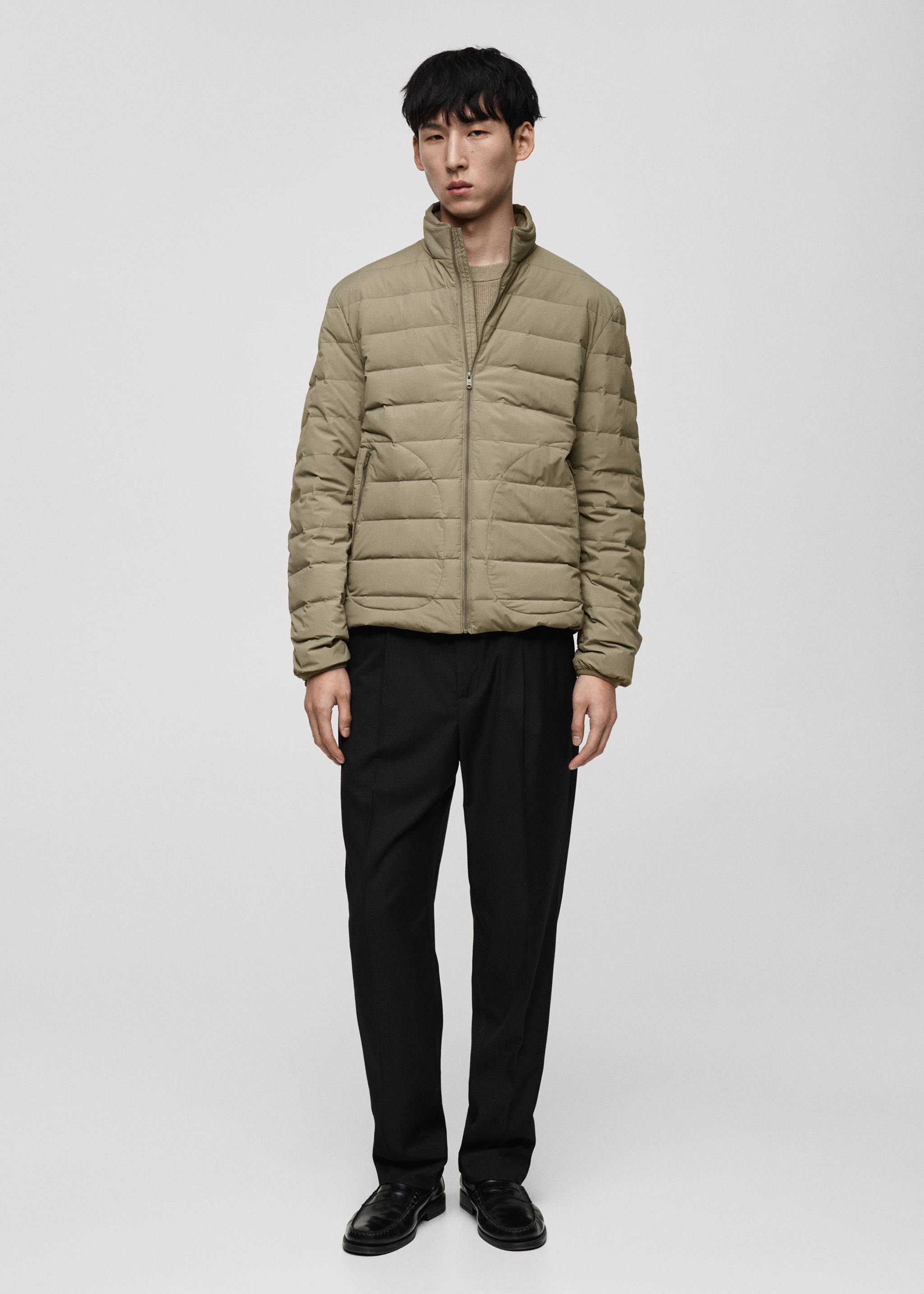 Quilted jacket with down and feather filling - General plane