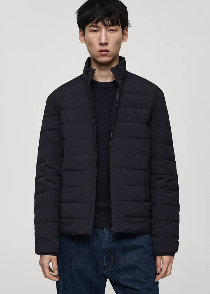 Quilted jacket with down and feather filling — Dark Navy
