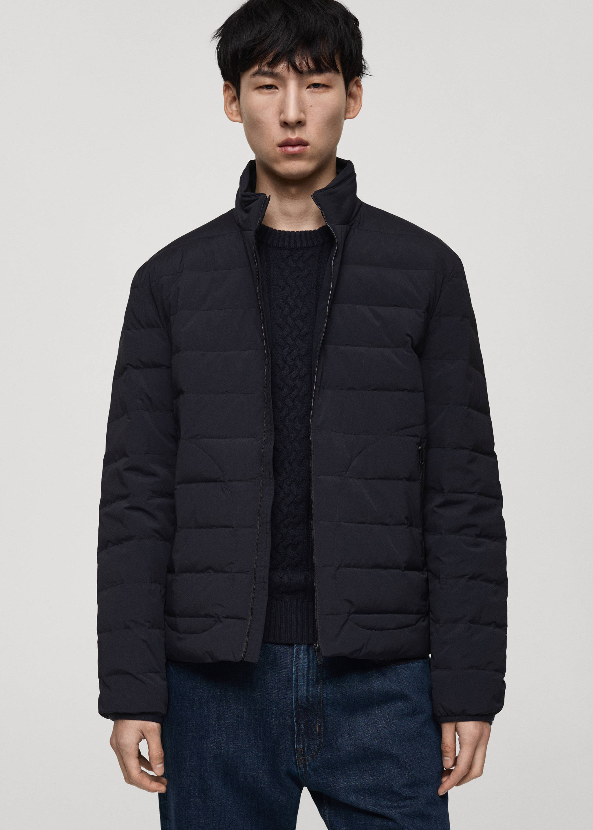 Veste matelassée rembourrage duvet et plumes - Plan moyen