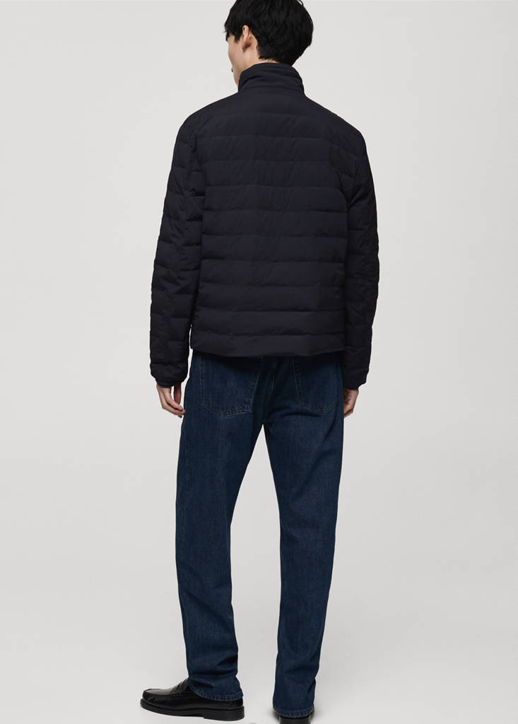 Quilted jacket with down and feather filling — Dark Navy