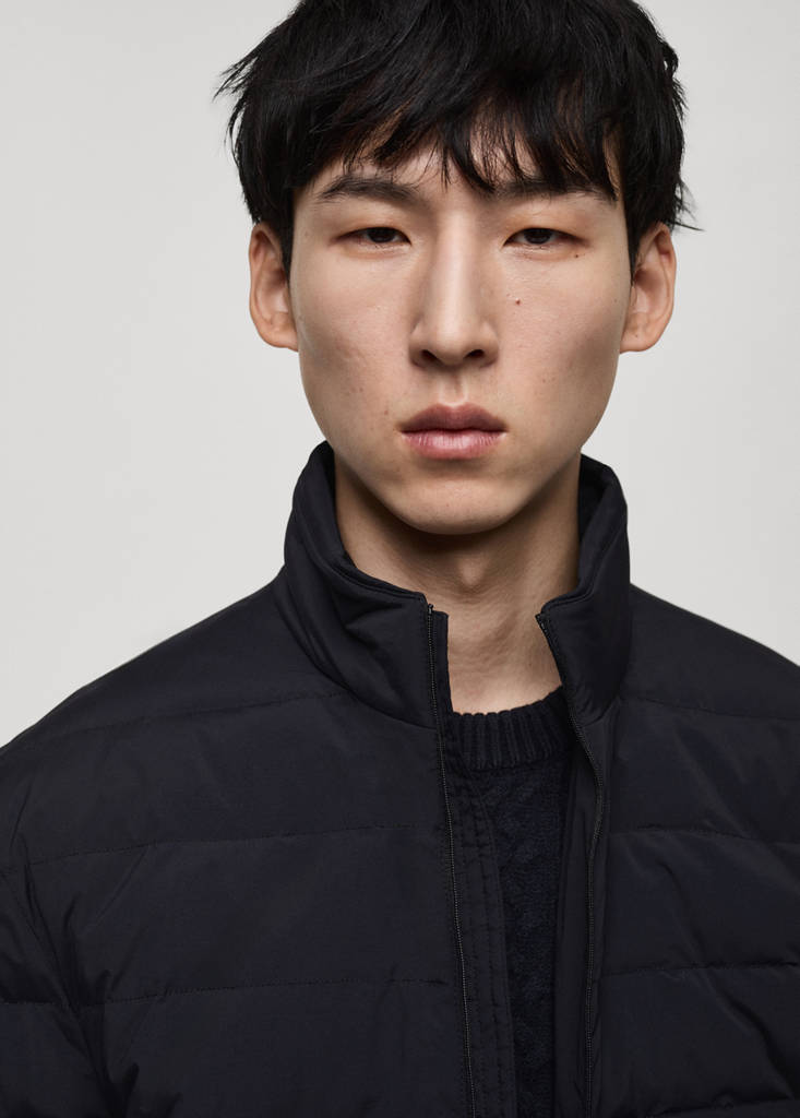 Quilted jacket with down and feather filling — Dark Navy