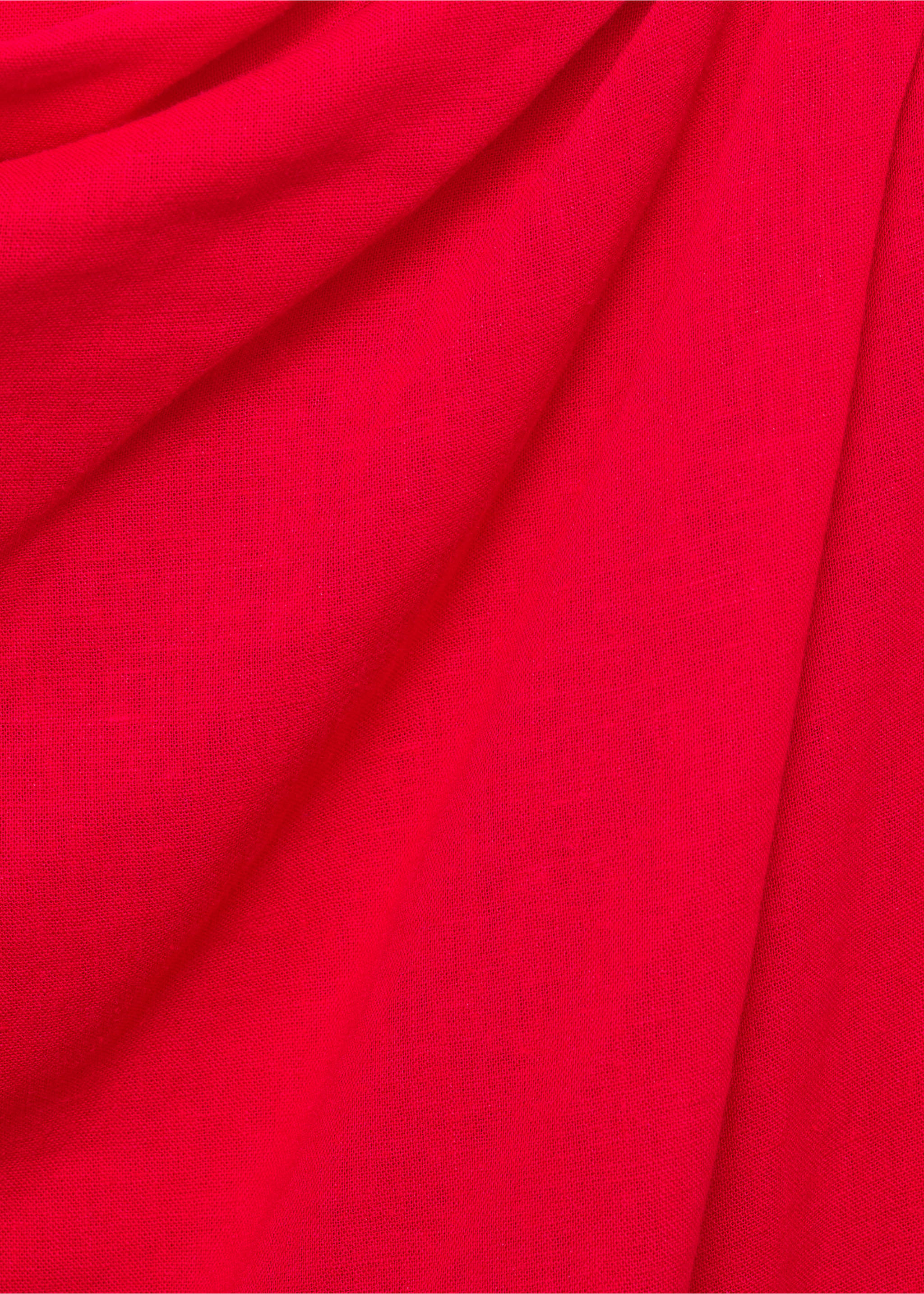 垂坠领亚麻连衣裙 - null, 红色. Ref: 87010591-00.