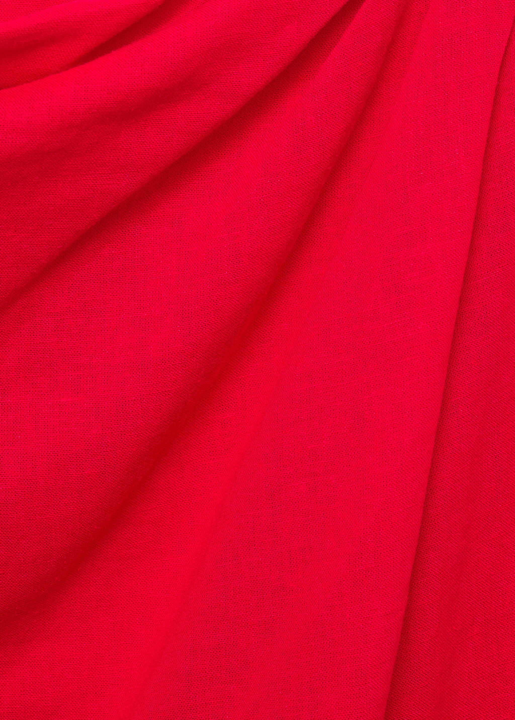 Linen dress with draped collar - Details of the article 8