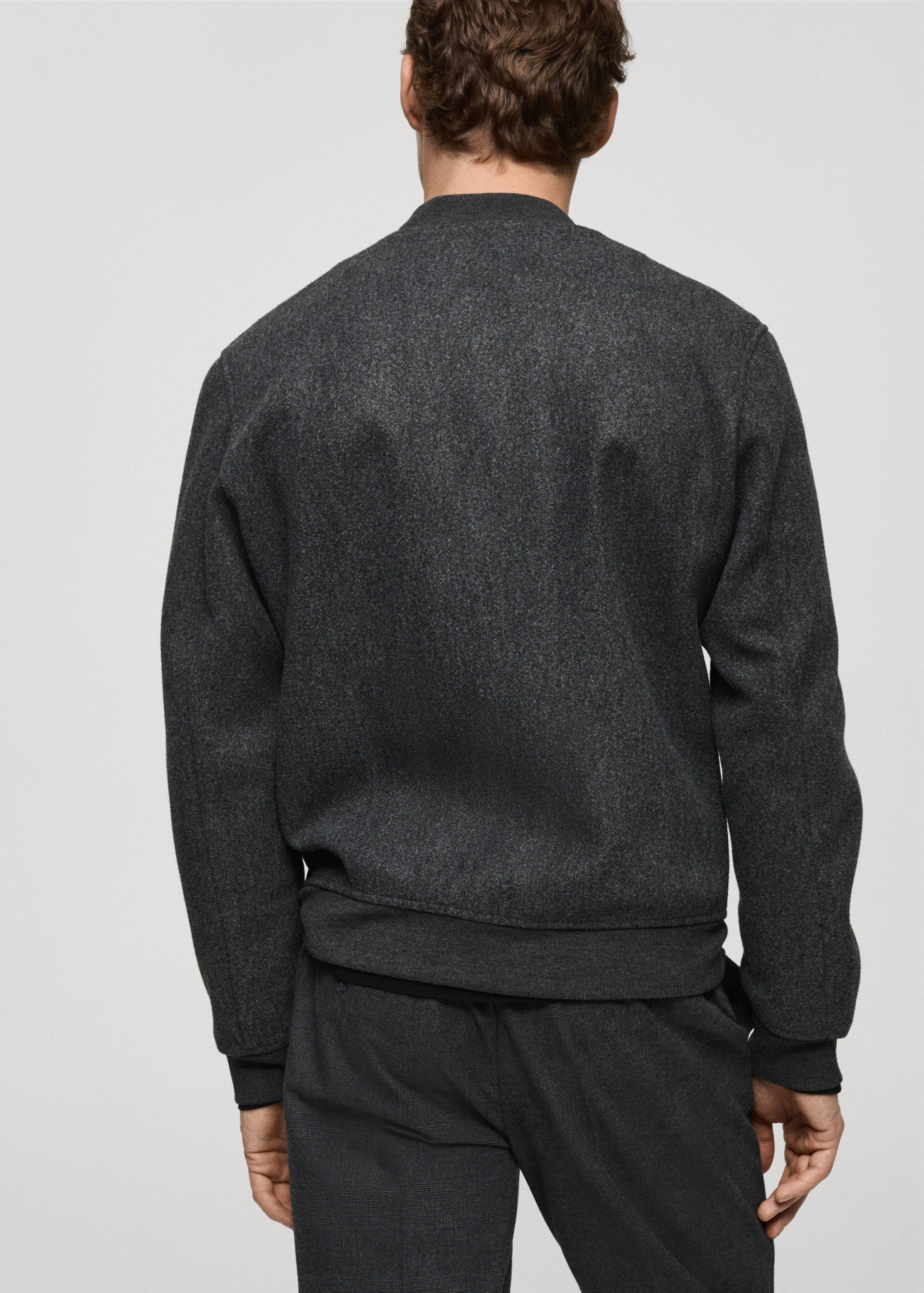 Bomber franela regular fit - Reverso del artículo