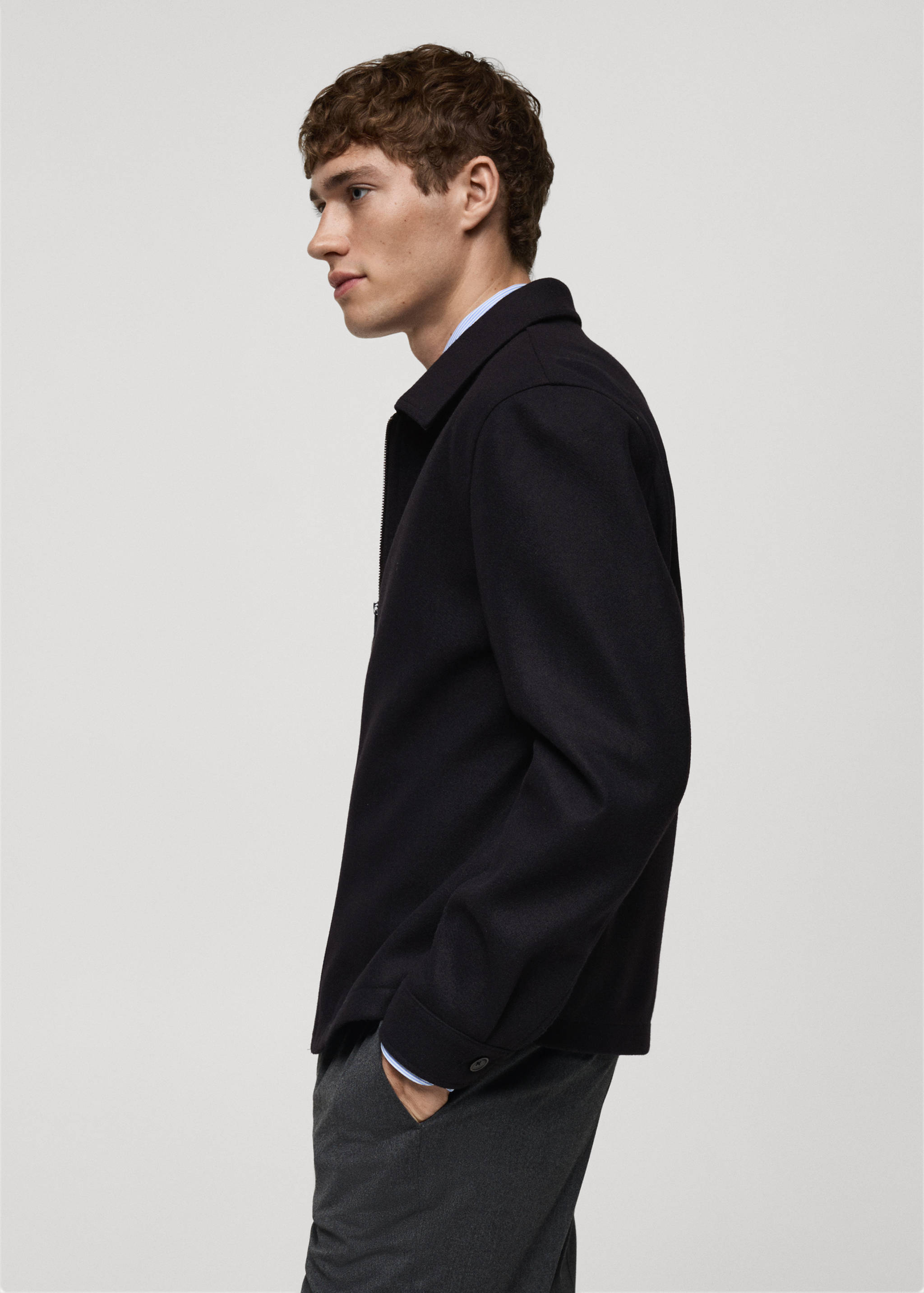 Regular-fit flannel jacket - Details of the article 2