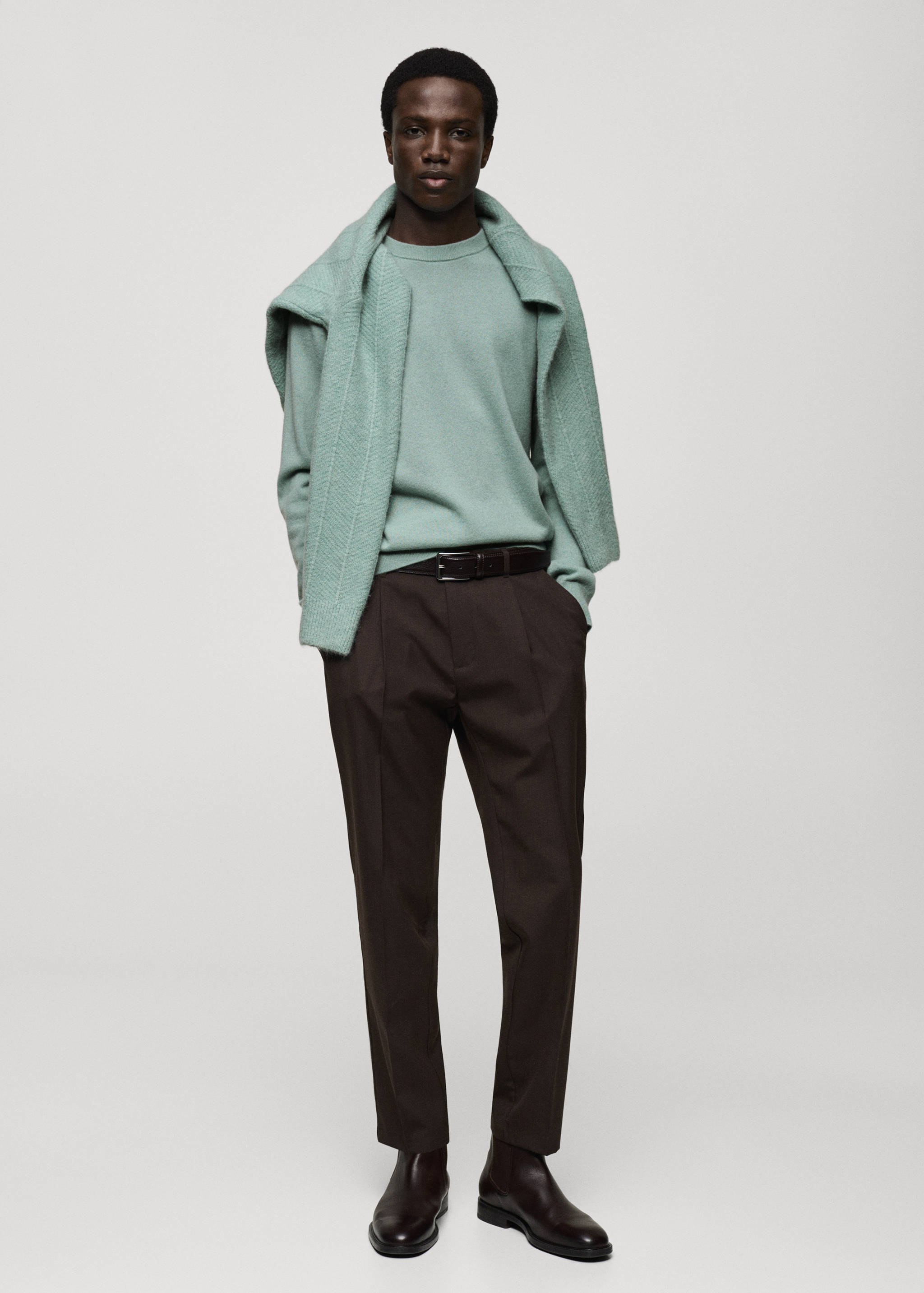 100% cashmere regular-fit sweater - General plane