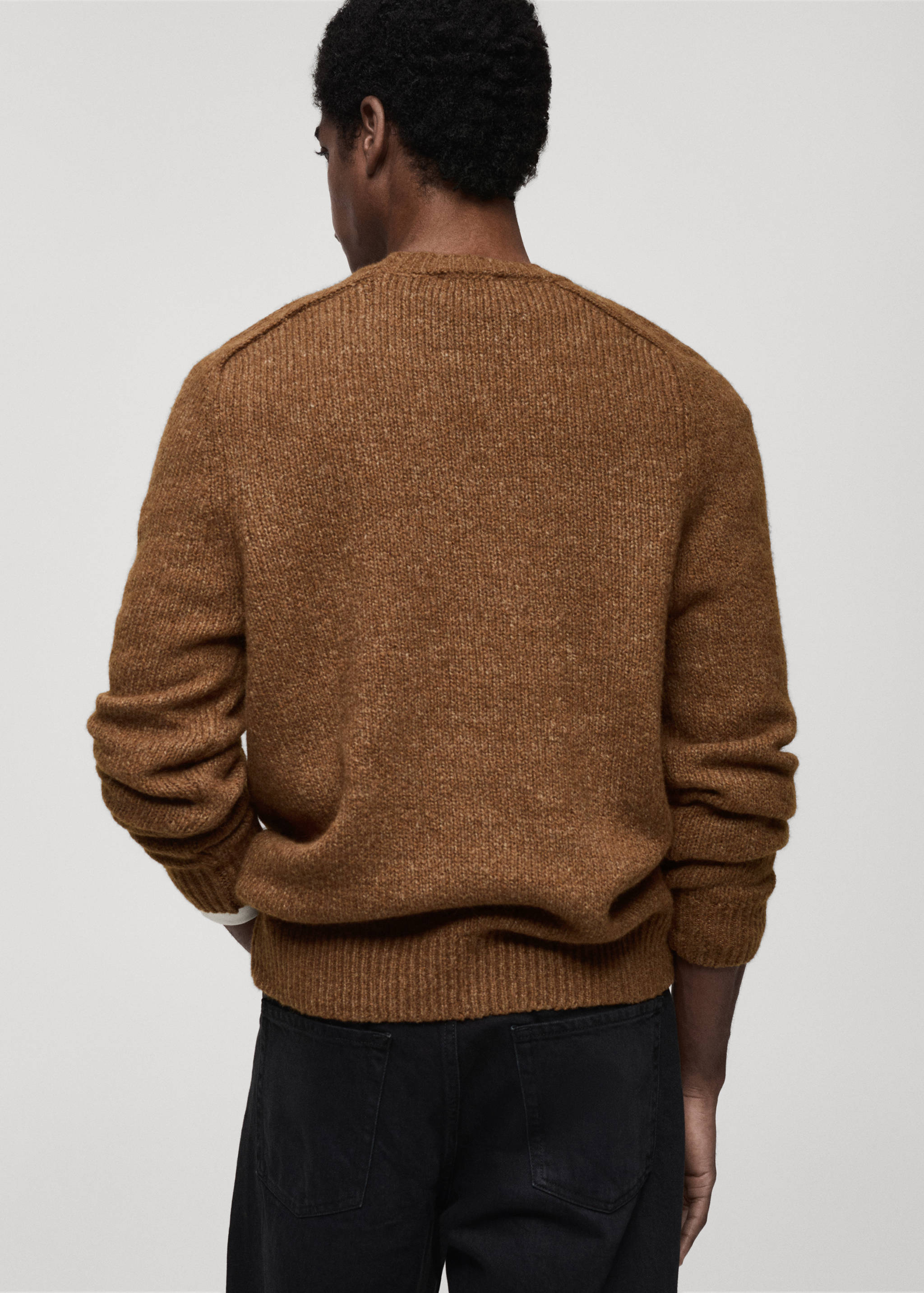 Wool and cotton-blend knitted sweater - Reverse of the article
