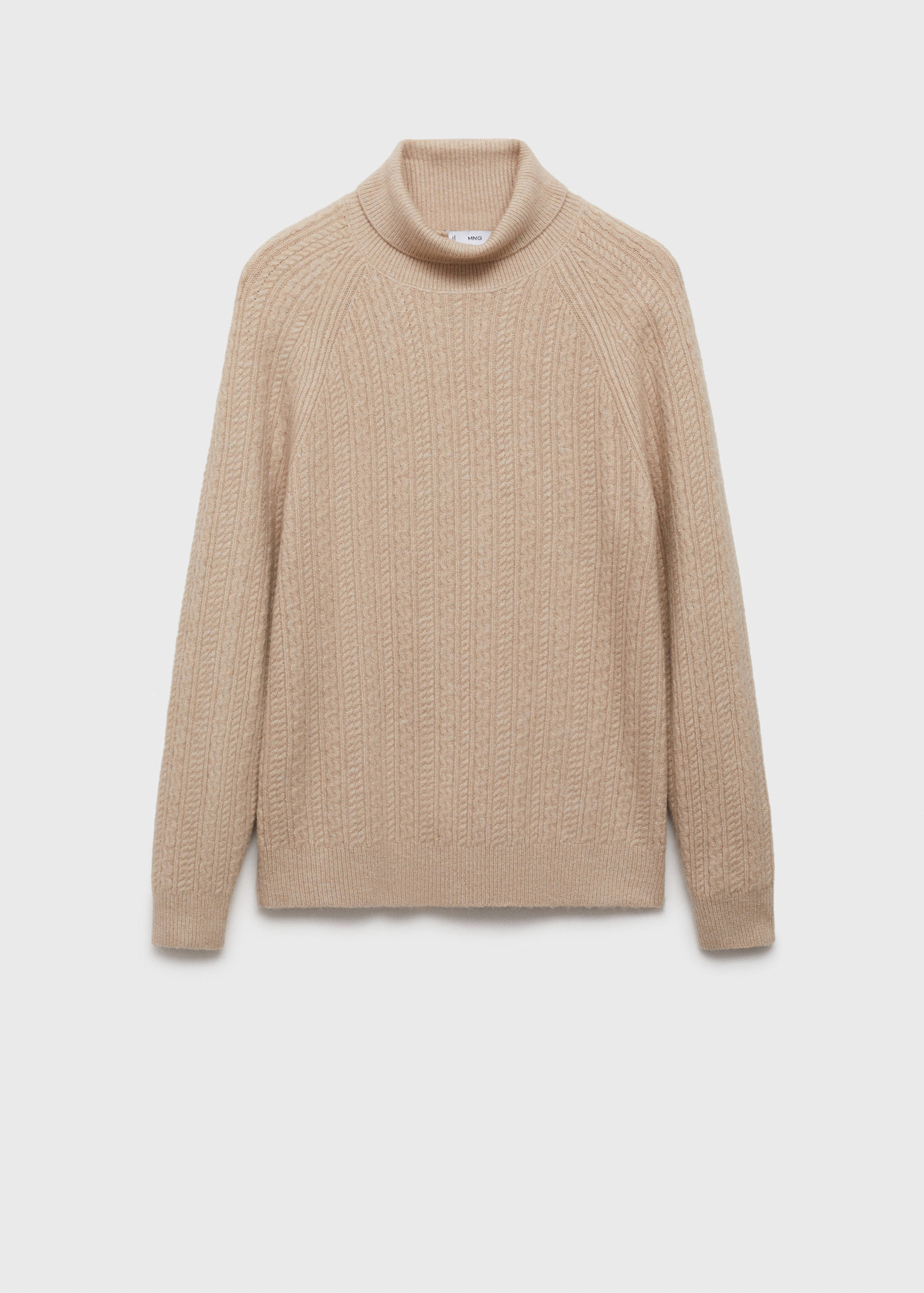 Braided knit turtleneck sweater - Article without model