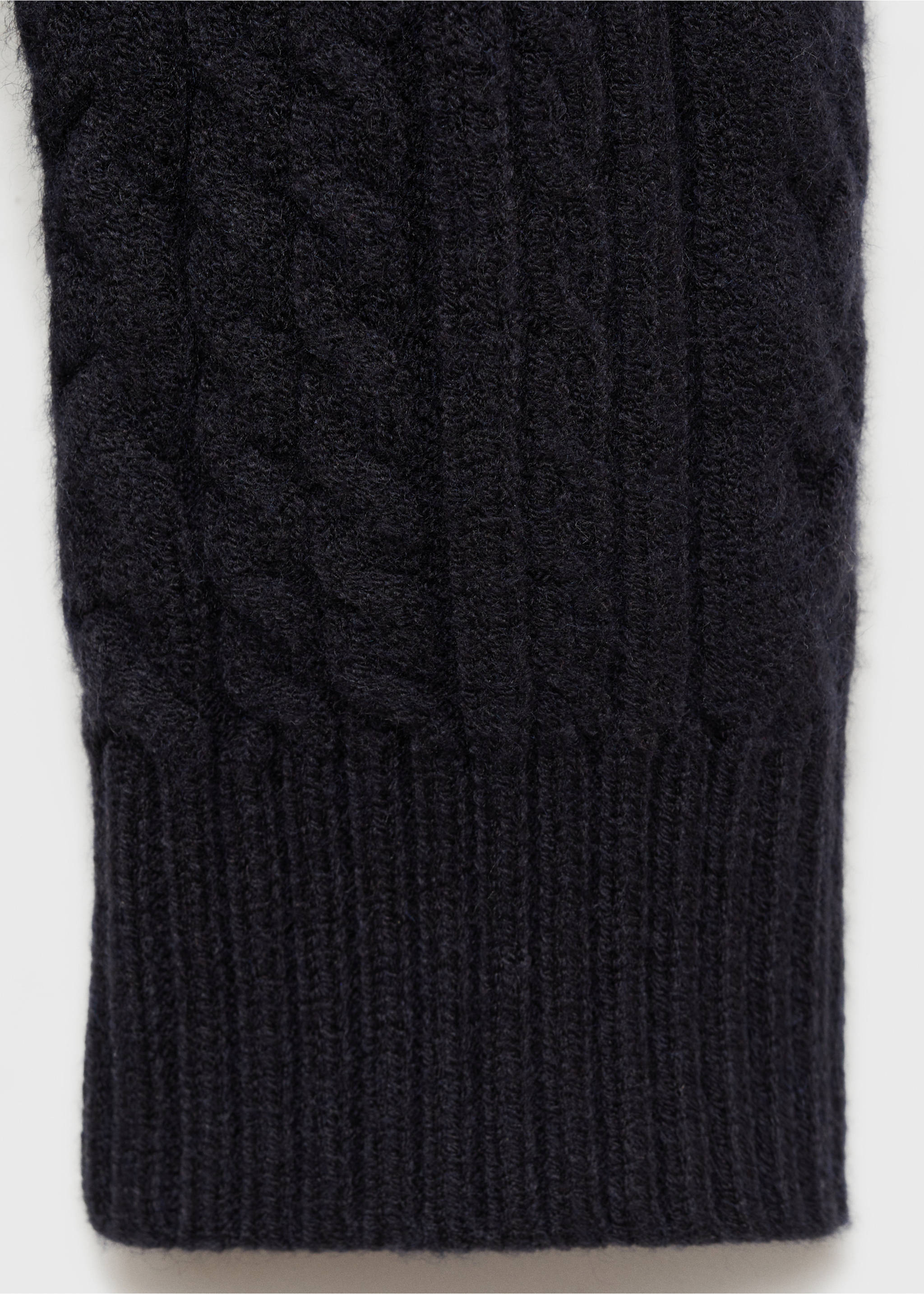 Örgü detaylı triko kazak - Ürün detayı 0, Lacivert. Ref: 87010606-00.
