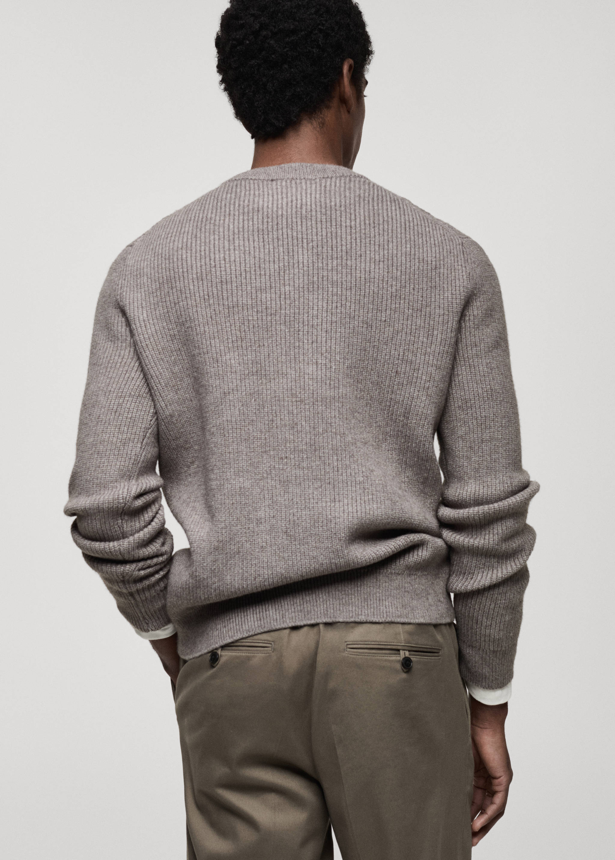 Combined knitted sweater - Reverse of the article