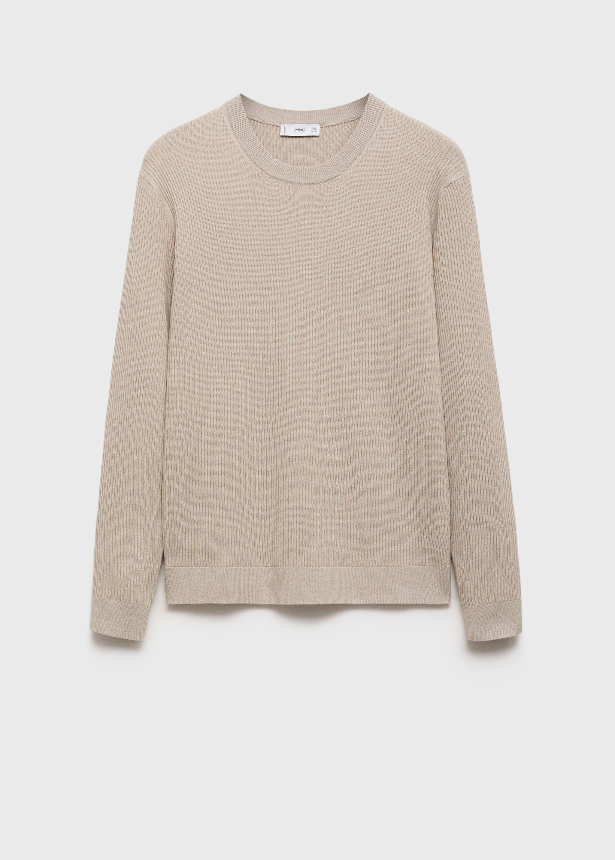 Fine rib-knit cotton sweater - Article without model