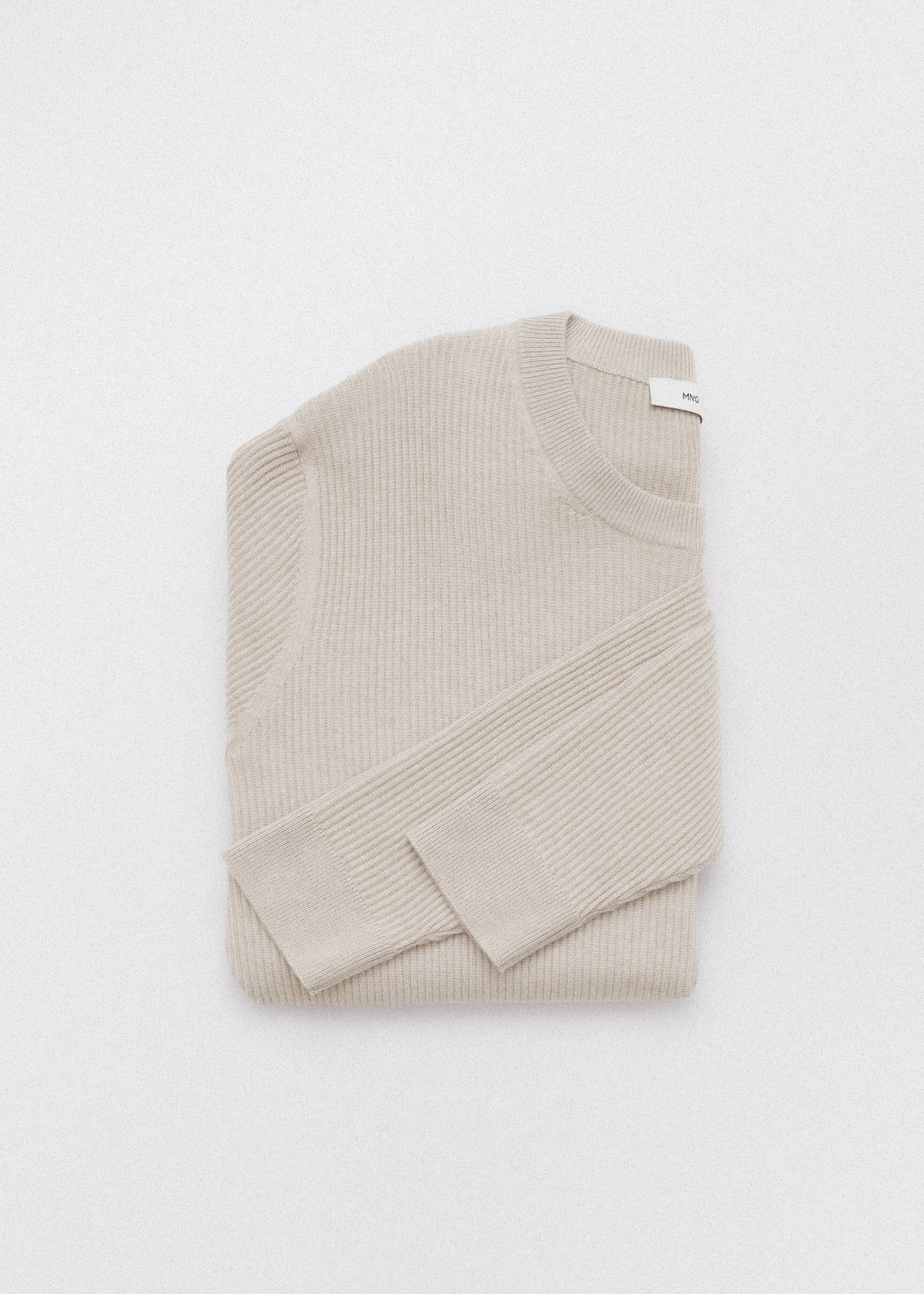 Fine rib-knit cotton sweater - Details of the article 3