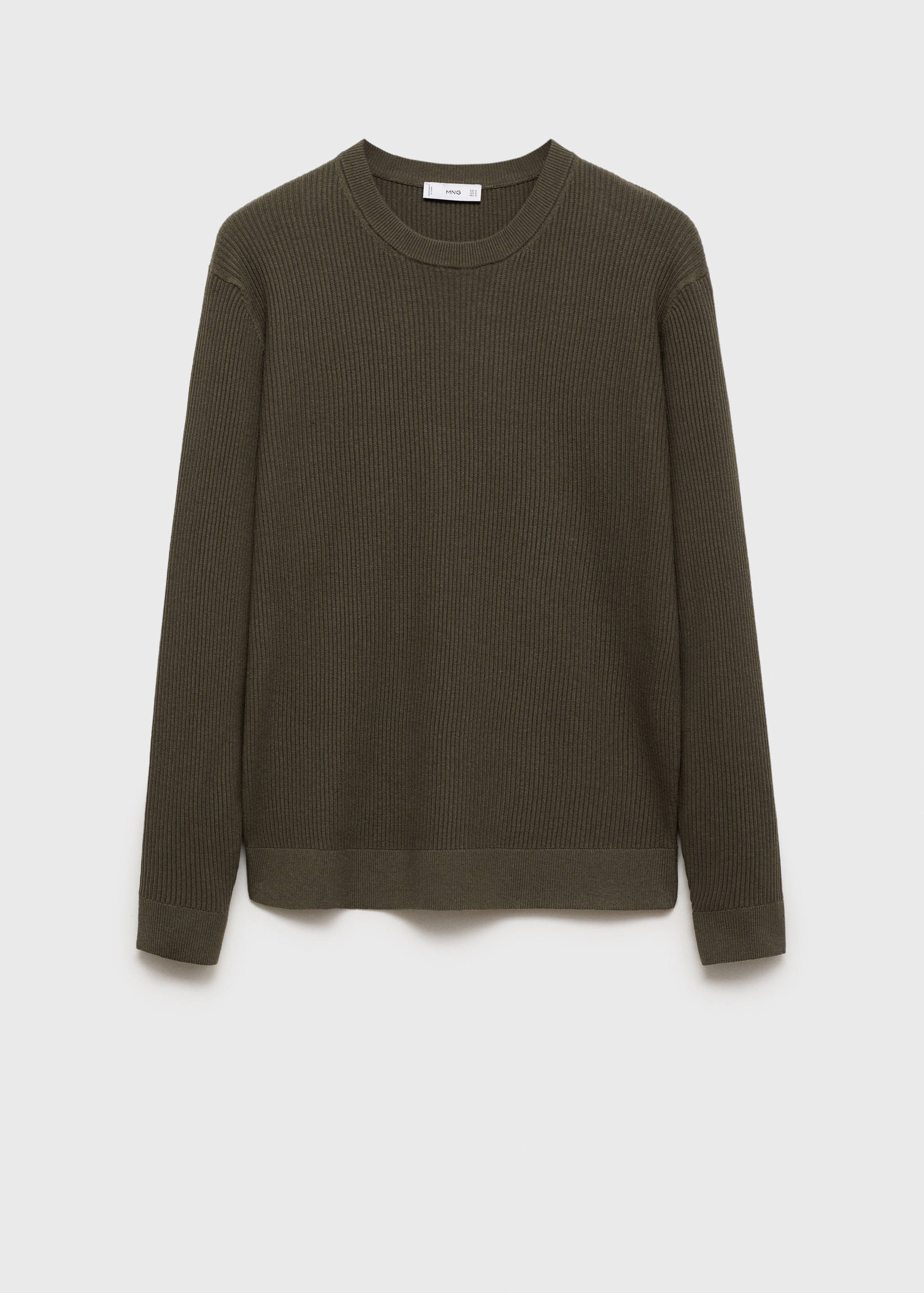 Fine rib-knit cotton sweater - Article without model