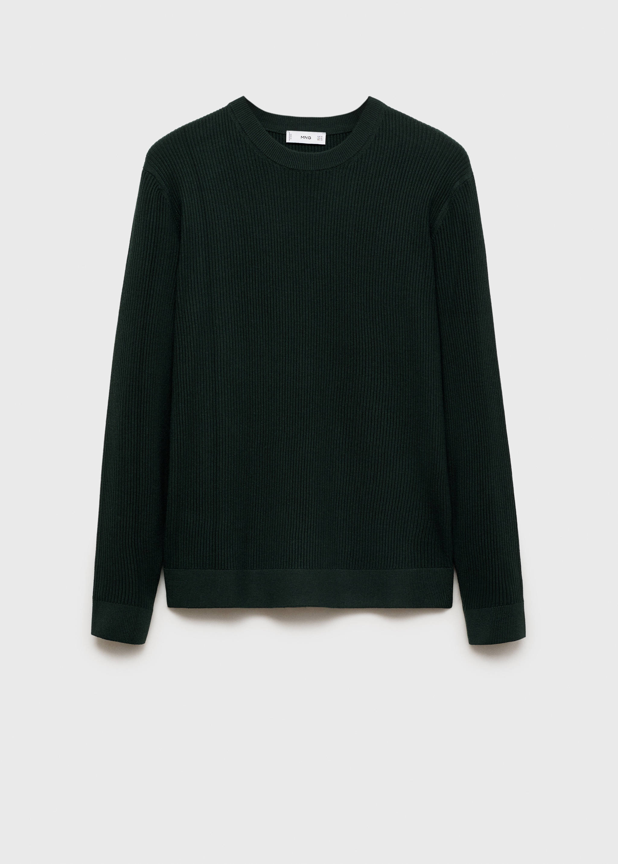 Fine rib-knit cotton sweater - Article without model